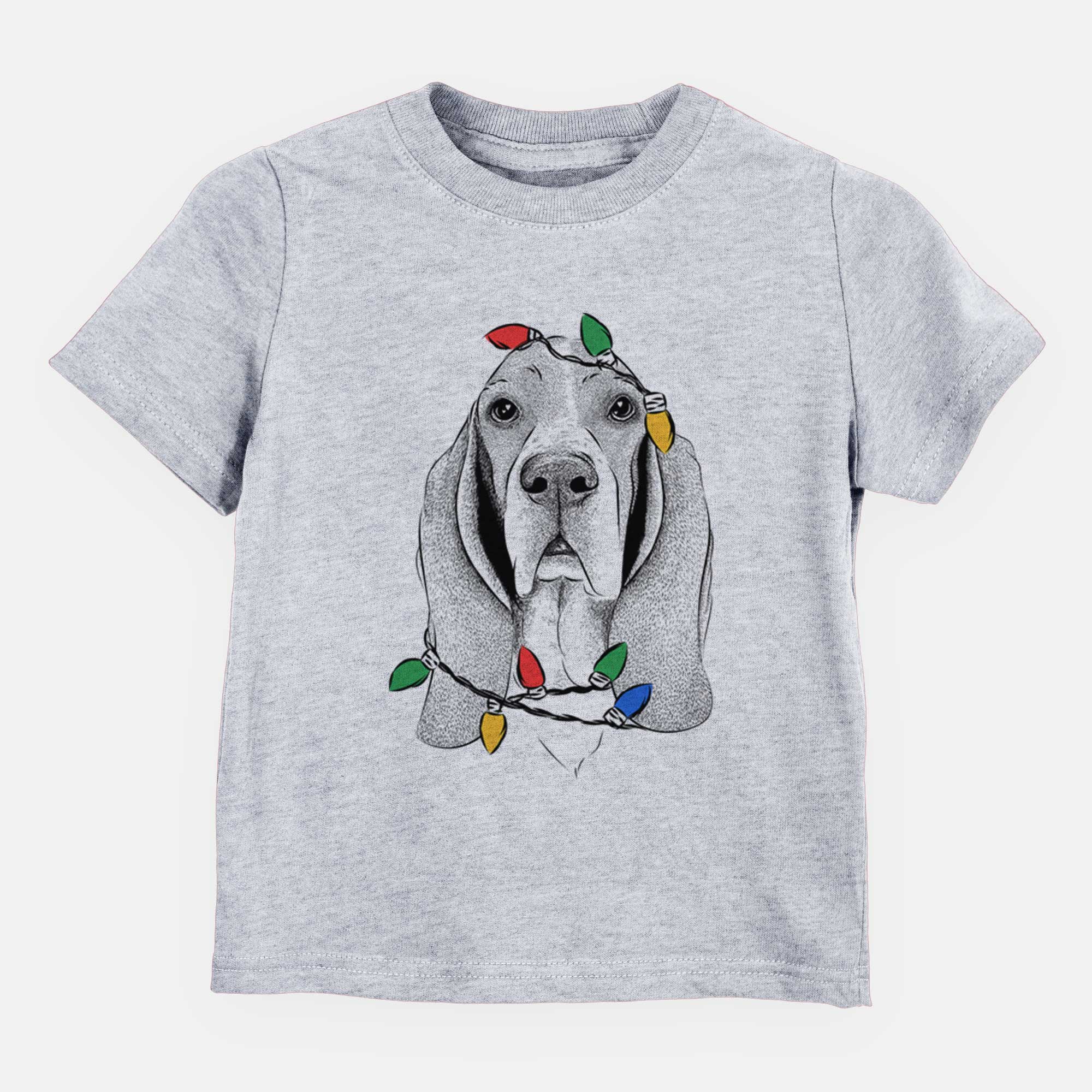 Christmas Lights Buckley the Basset Hound - Kids/Youth/Toddler Shirt