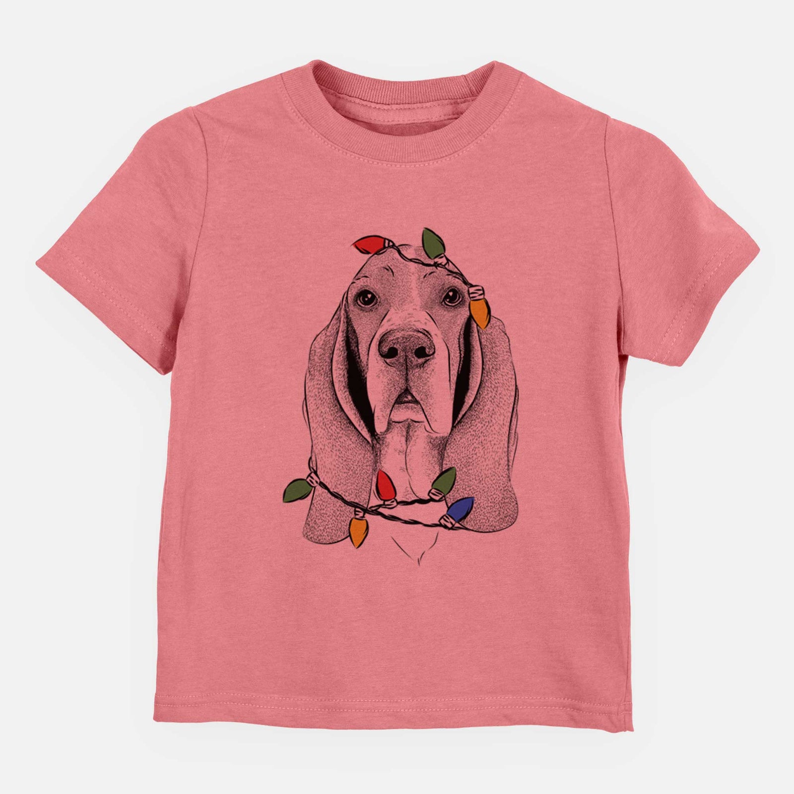 Christmas Lights Buckley the Basset Hound - Kids/Youth/Toddler Shirt