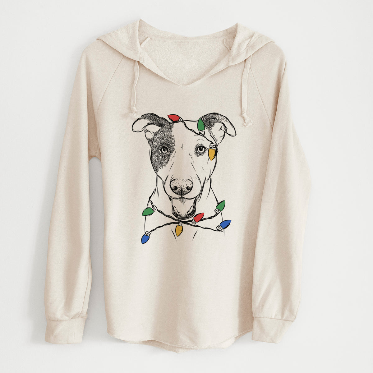 Christmas Lights Bucky the Mixed Breed - Cali Wave Hooded Sweatshirt