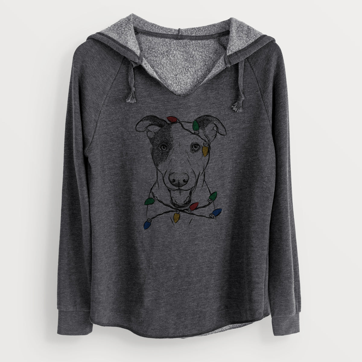 Christmas Lights Bucky the Mixed Breed - Cali Wave Hooded Sweatshirt