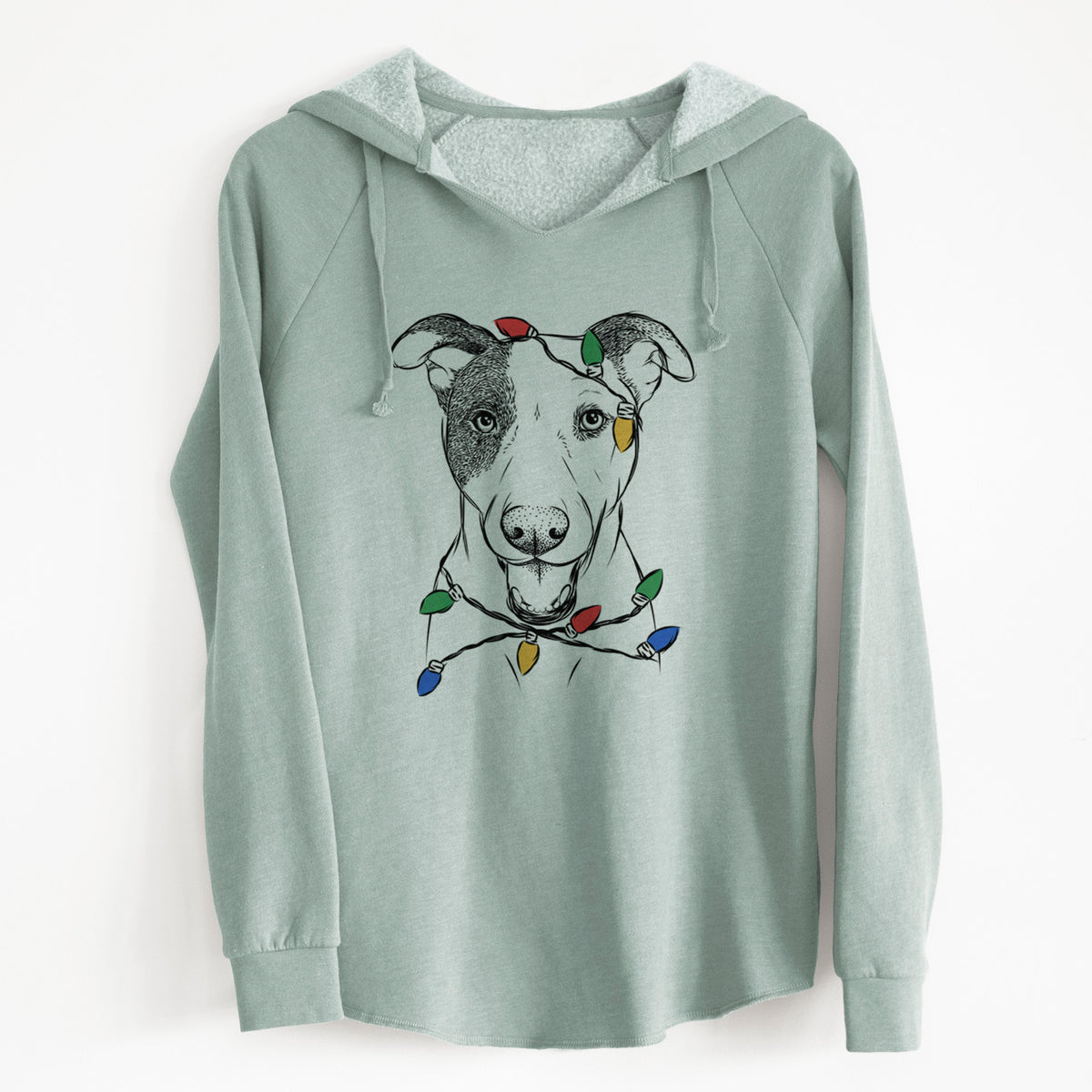 Christmas Lights Bucky the Mixed Breed - Cali Wave Hooded Sweatshirt