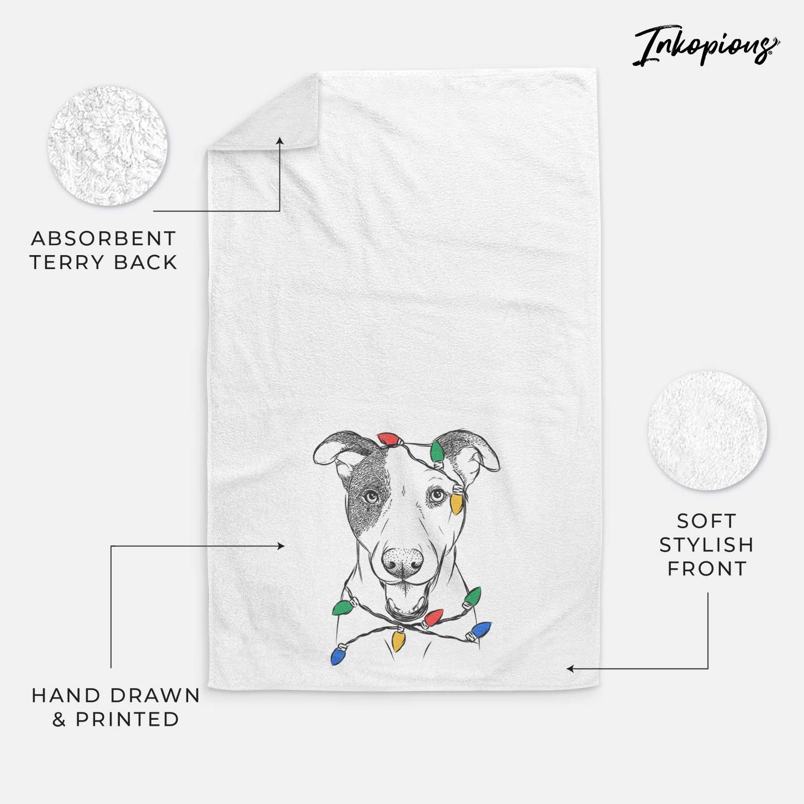 Bucky the Mixed Breed Decorative Hand Towel