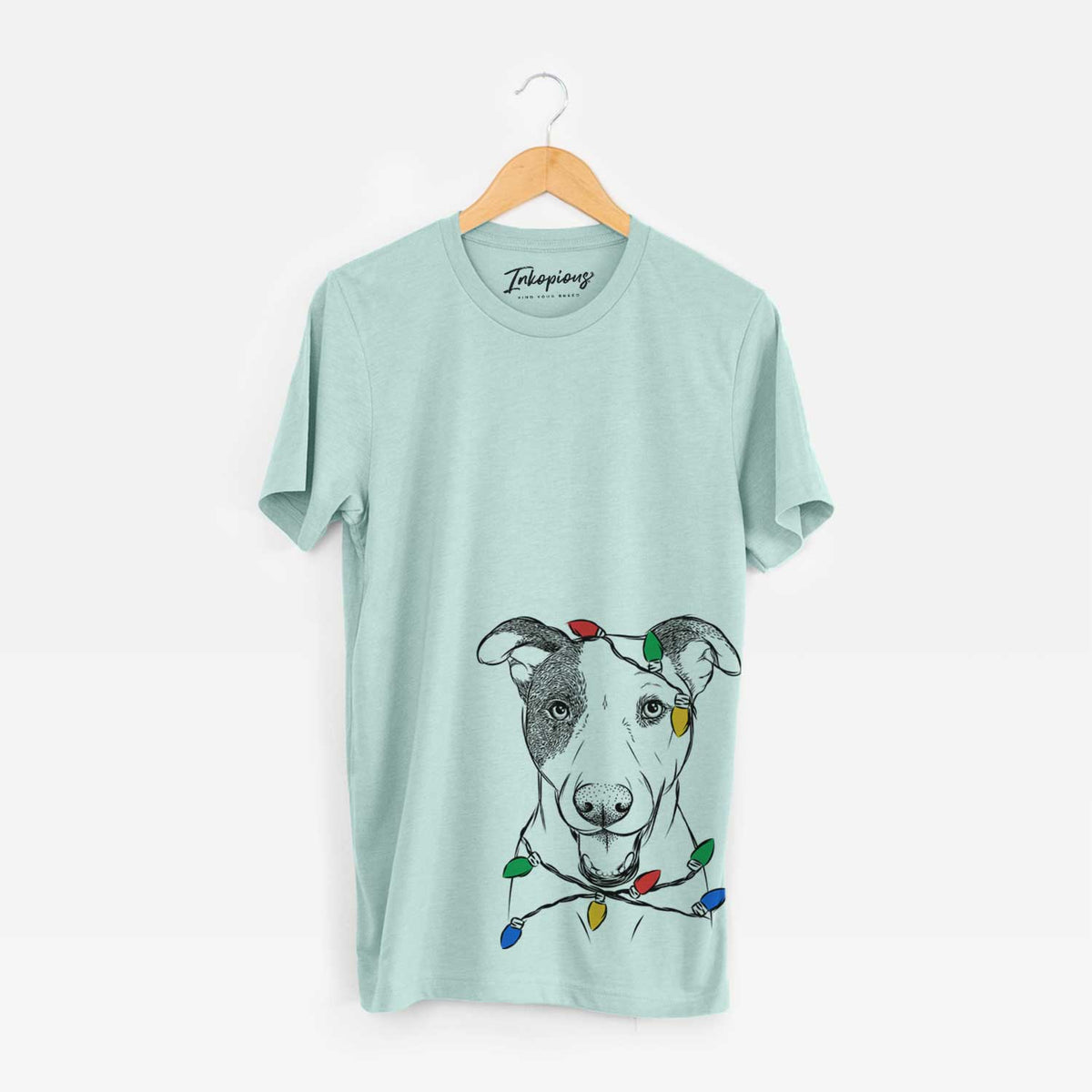 Christmas Lights Bucky the Mixed Breed - Unisex Crewneck