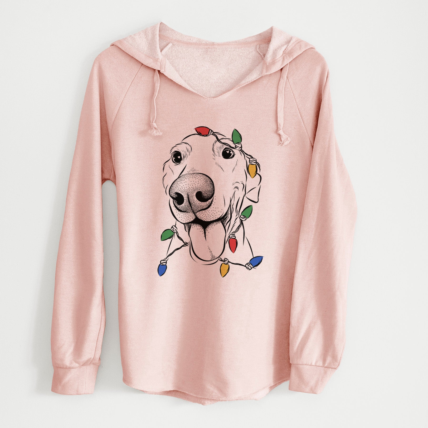 Christmas Lights Buddy the Buddy the Sato / American Village Dog - Cali Wave Hooded Sweatshirt