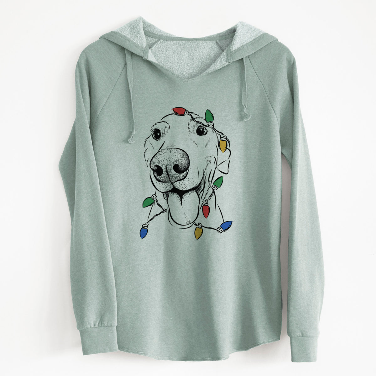 Christmas Lights Buddy the Buddy the Sato / American Village Dog - Cali Wave Hooded Sweatshirt