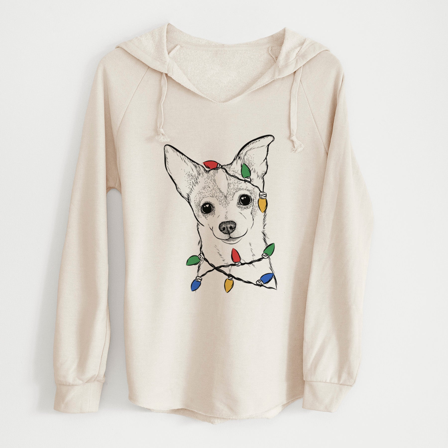 Christmas Lights Buggy the Chihuahua - Cali Wave Hooded Sweatshirt