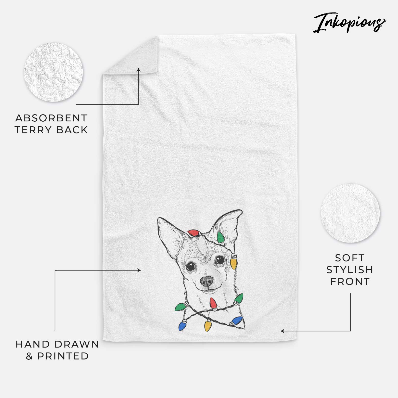 Buggy the Chihuahua Decorative Hand Towel