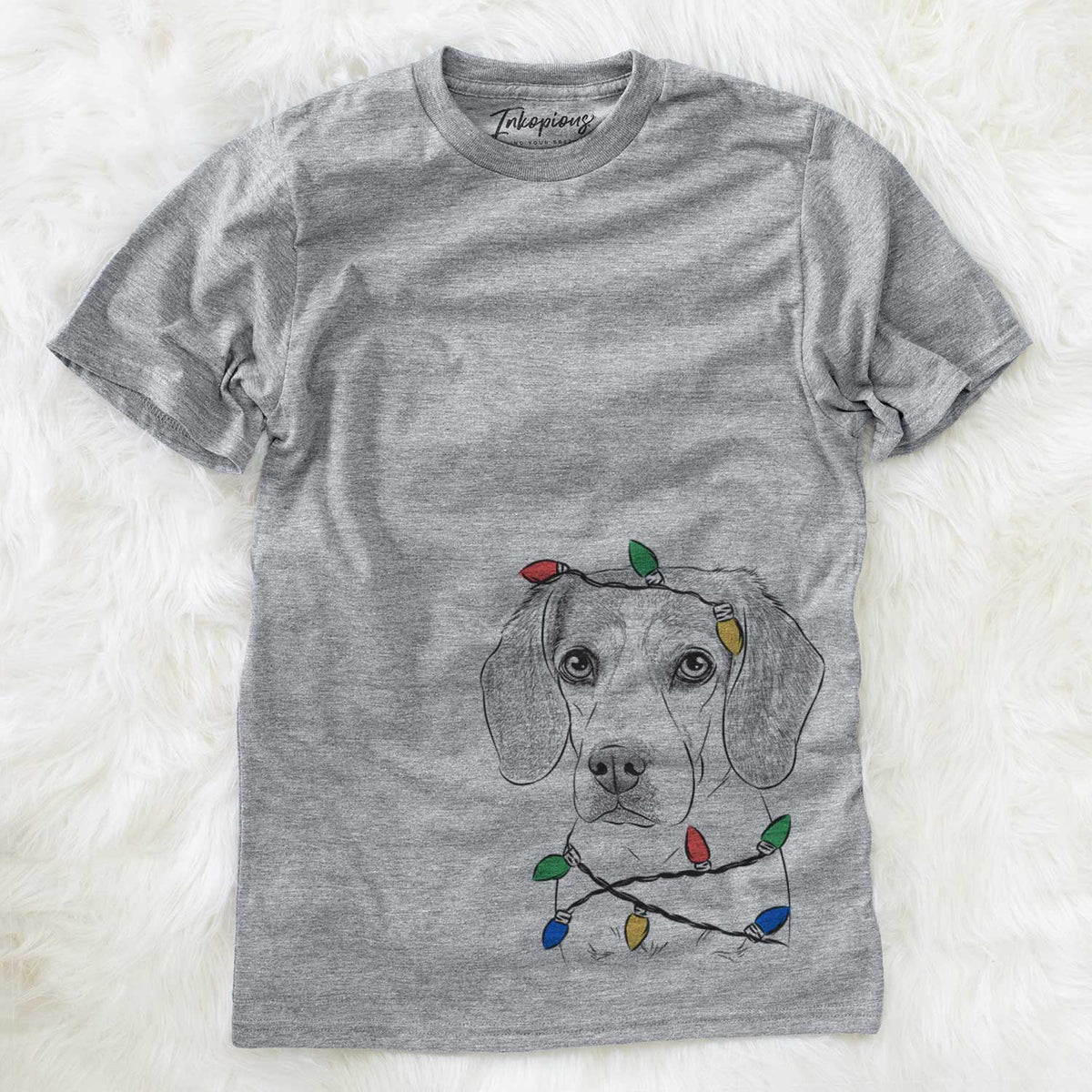 Christmas Lights Bumbee the Beagle - Unisex Crewneck