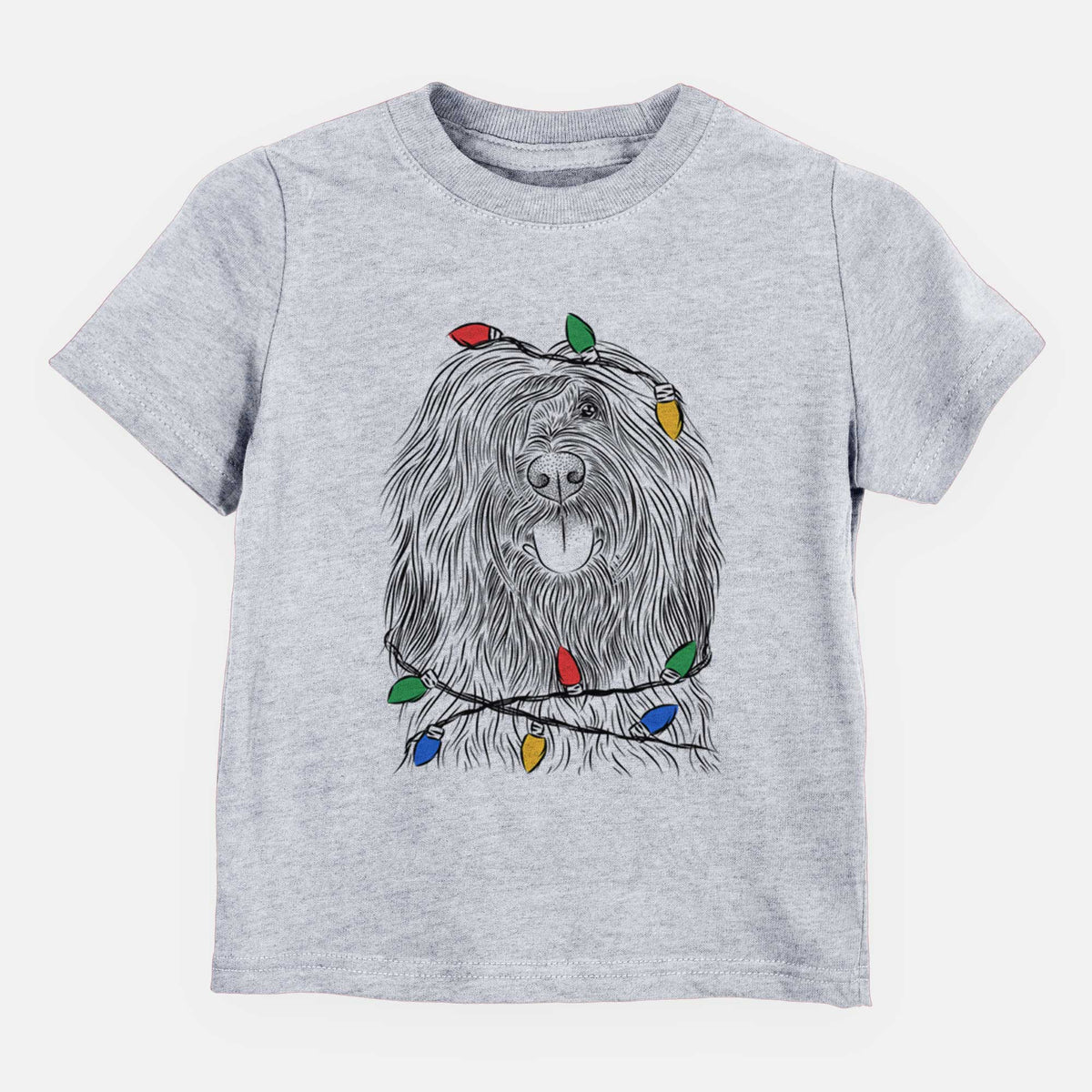 Christmas Lights Bundy the Briard - Kids/Youth/Toddler Shirt