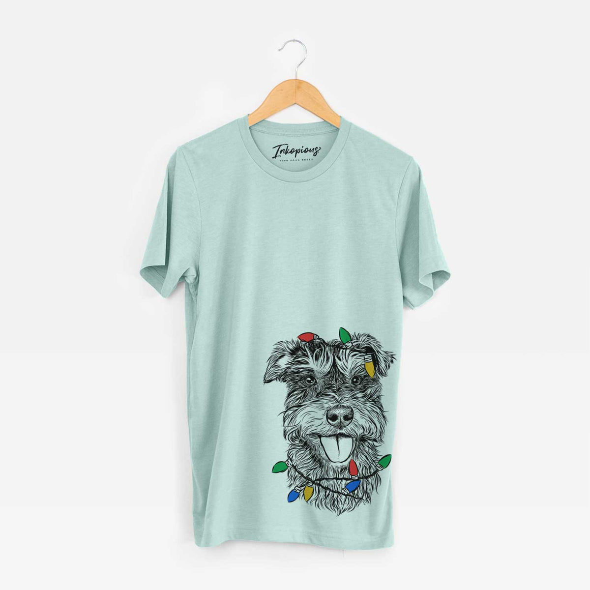 Christmas Lights Buster the Schnoodle - Unisex Crewneck