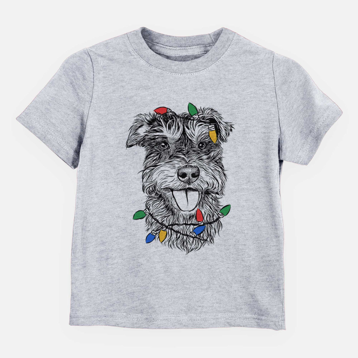 Christmas Lights Buster the Schnoodle - Kids/Youth/Toddler Shirt