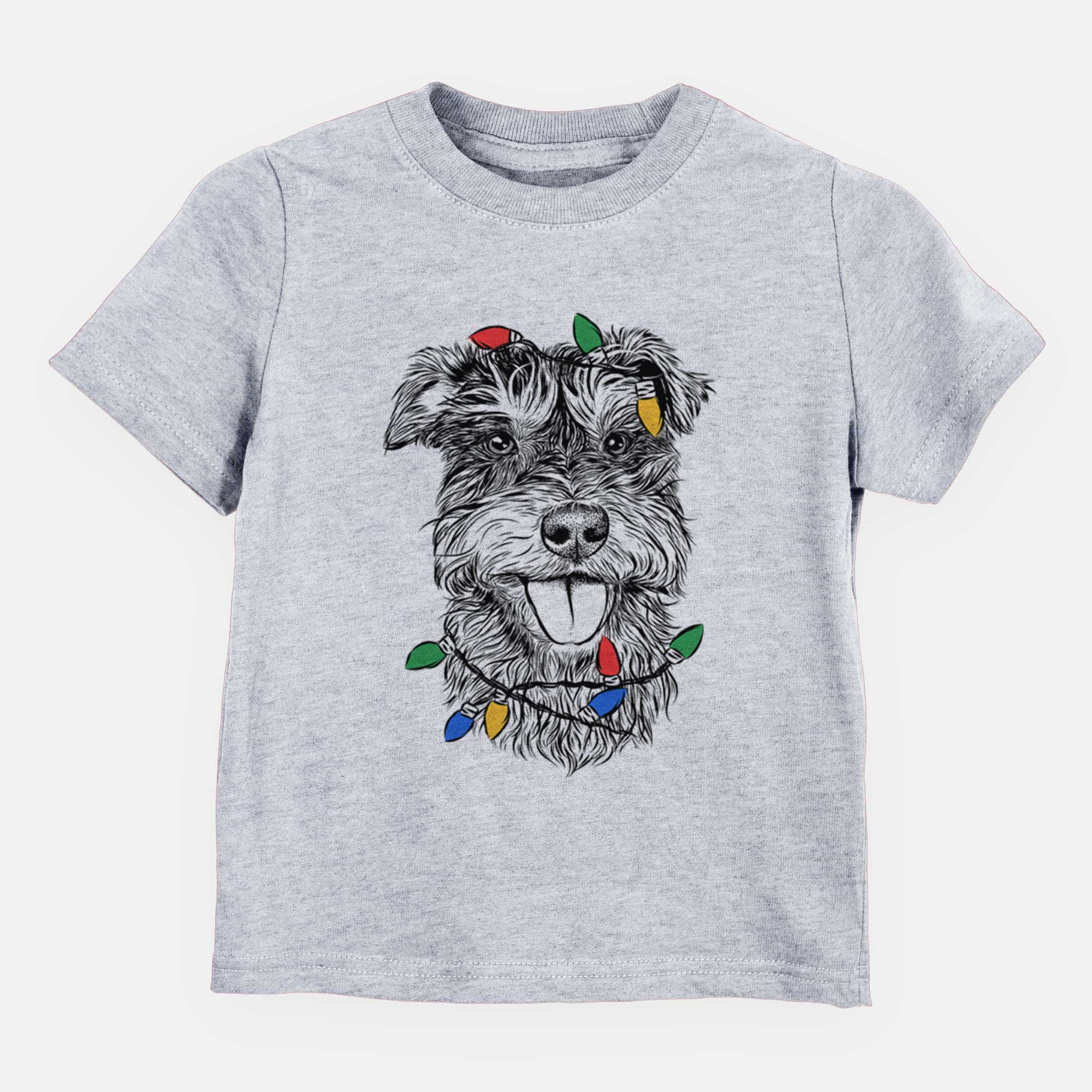 Christmas Lights Buster the Schnoodle - Kids/Youth/Toddler Shirt