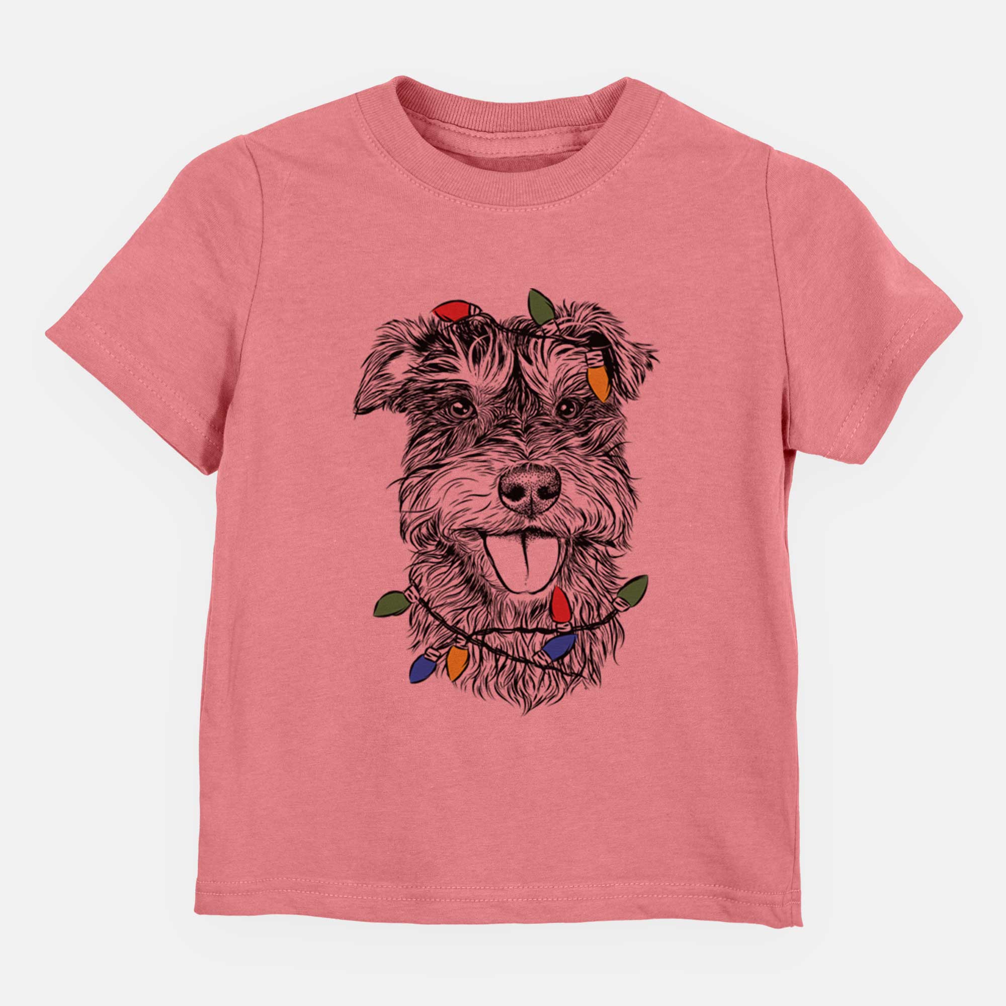 Christmas Lights Buster the Schnoodle - Kids/Youth/Toddler Shirt