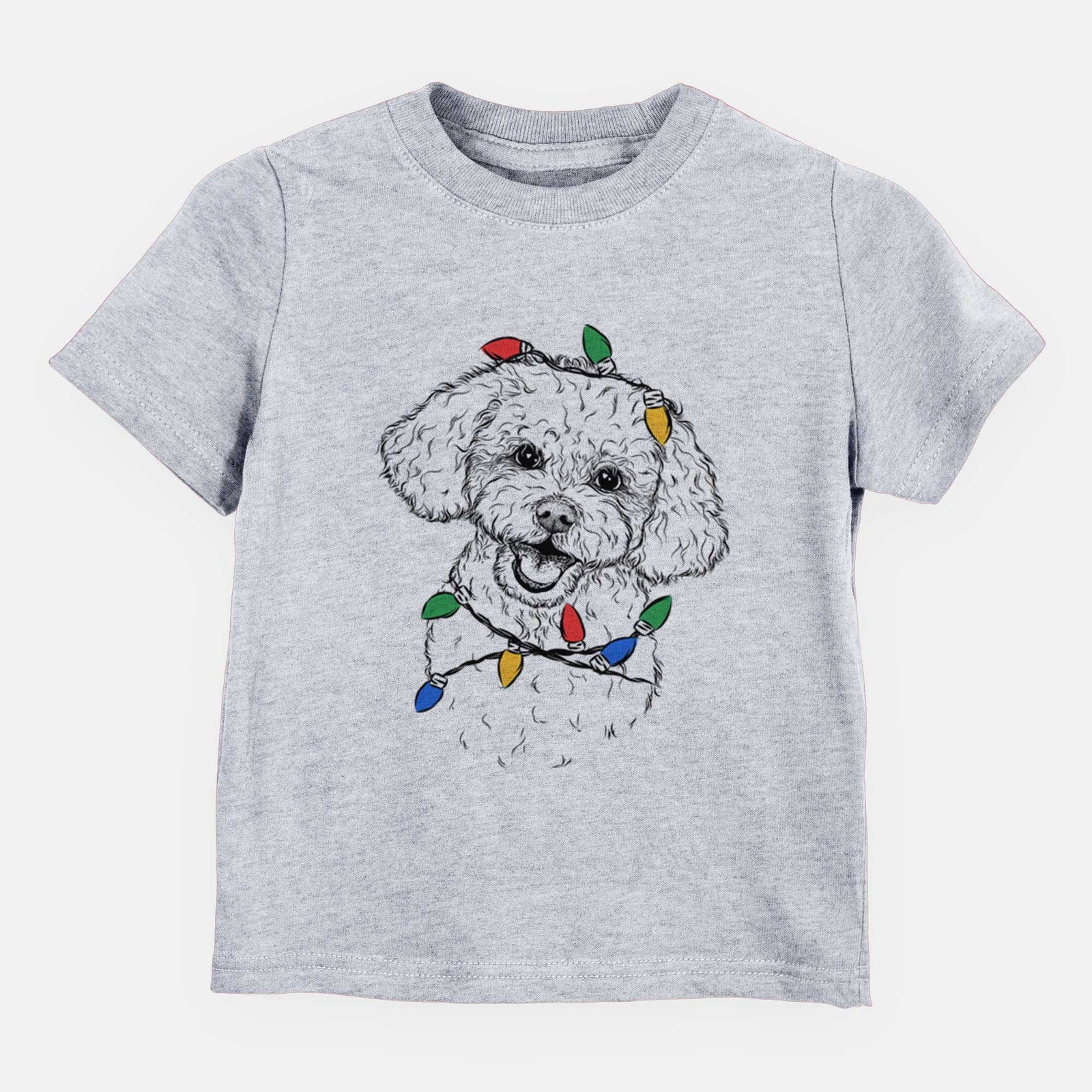 Christmas Lights Caesar the Bichon Frise - Kids/Youth/Toddler Shirt