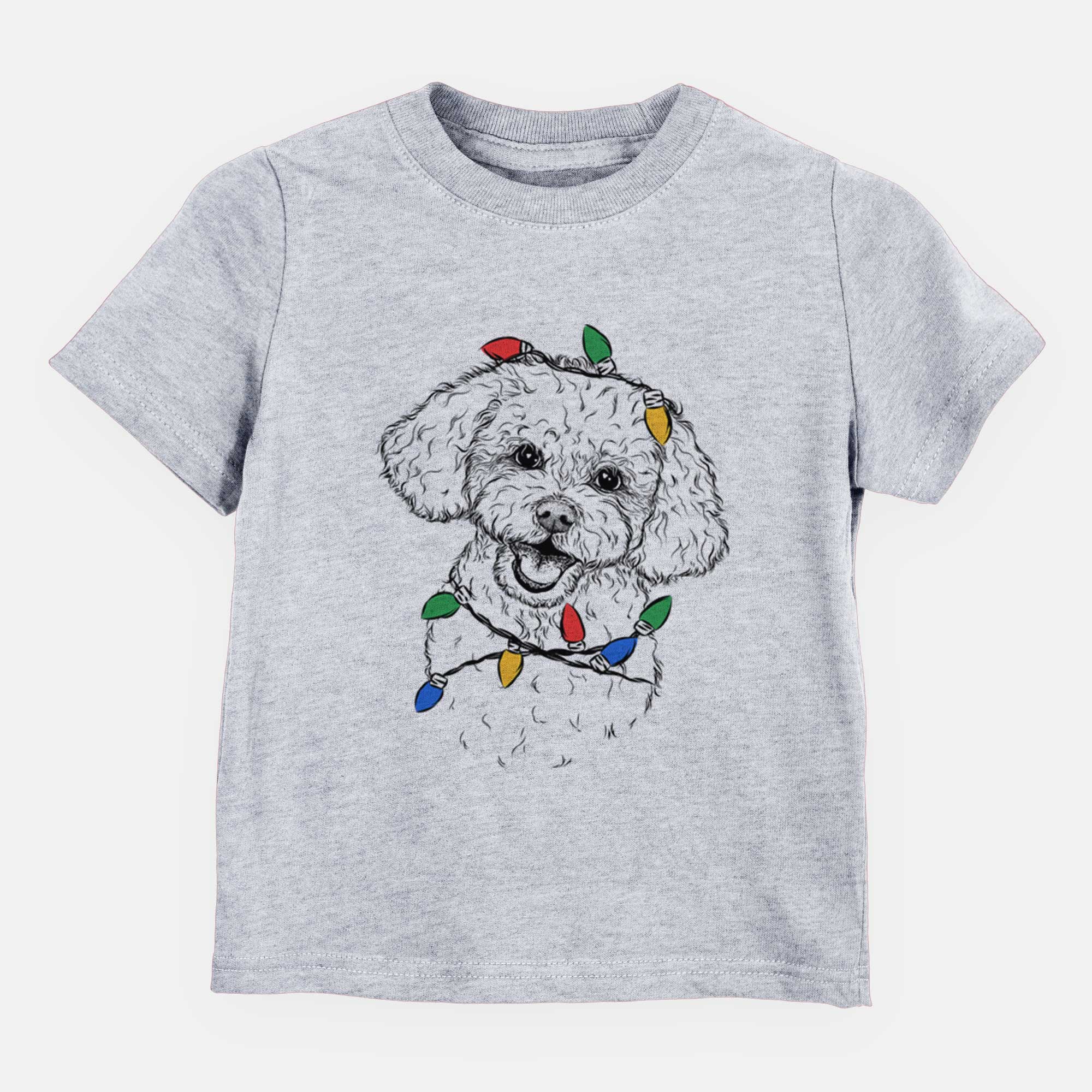 Christmas Lights Caesar the Bichon Frise - Kids/Youth/Toddler Shirt