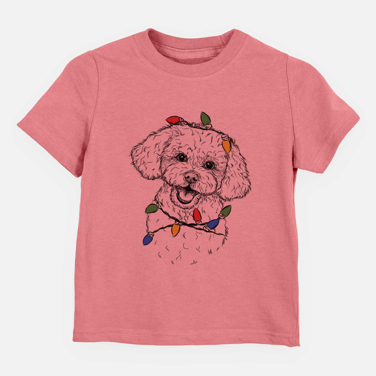 Christmas Lights Caesar the Bichon Frise - Kids/Youth/Toddler Shirt