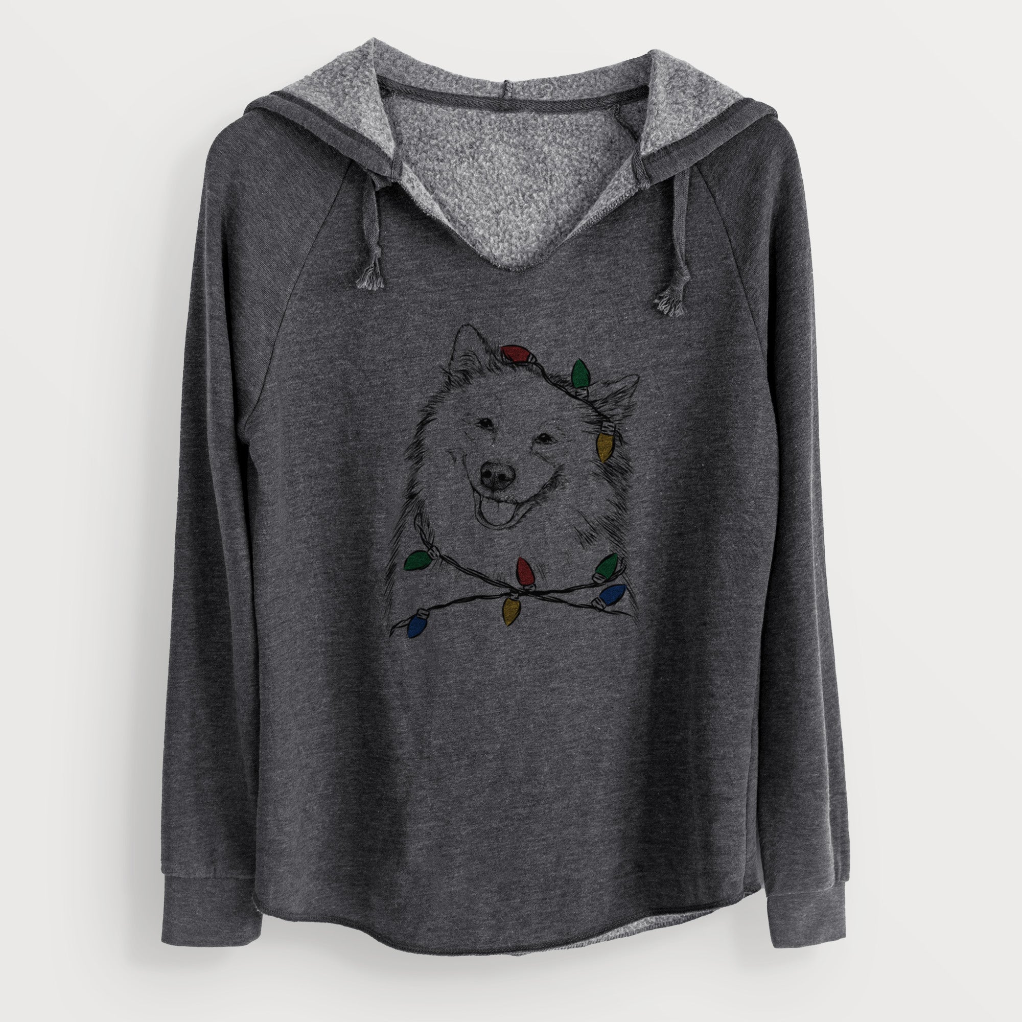 Christmas Lights Caico the Samoyed - Cali Wave Hooded Sweatshirt