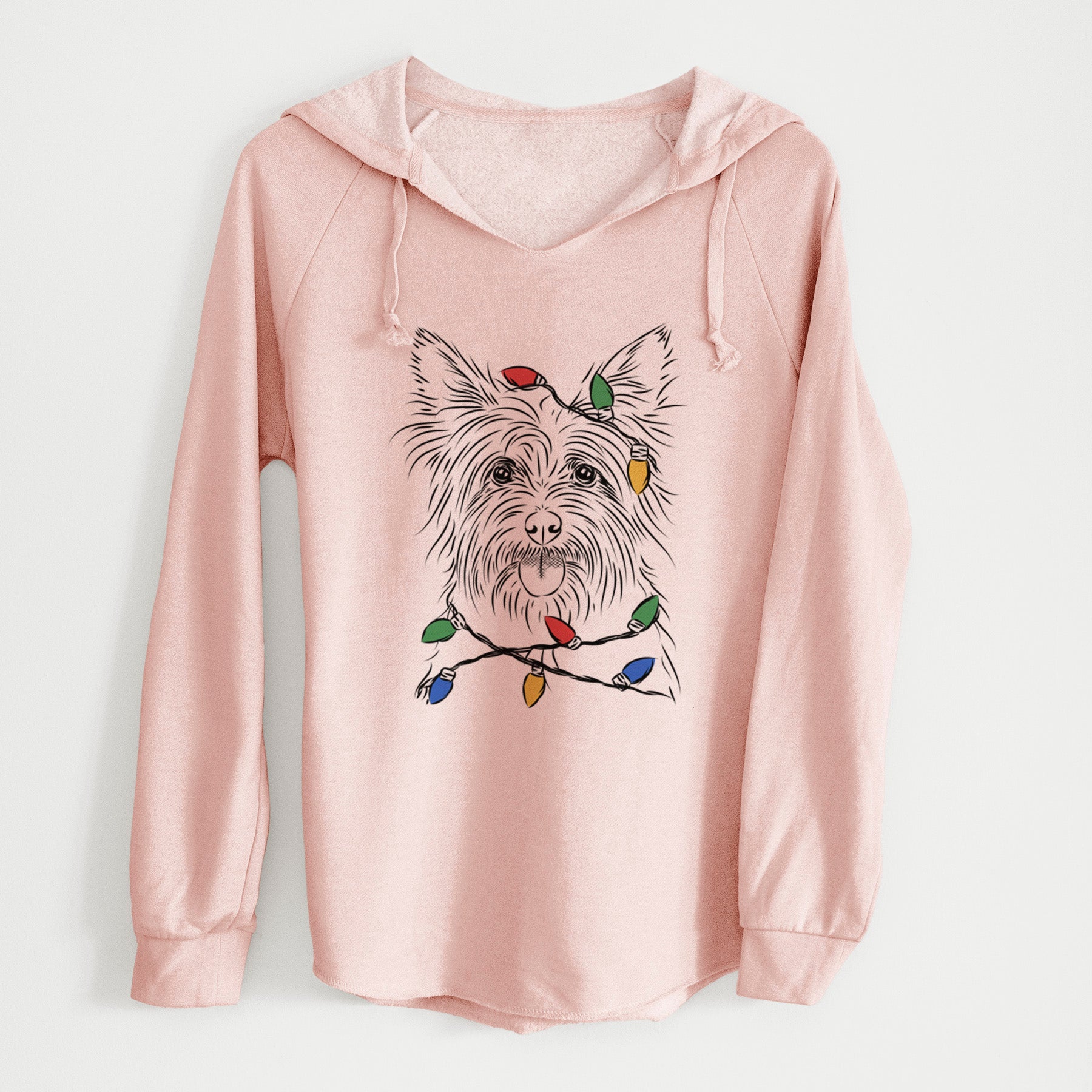 Christmas Lights Calum the Cairn Terrier - Cali Wave Hooded Sweatshirt