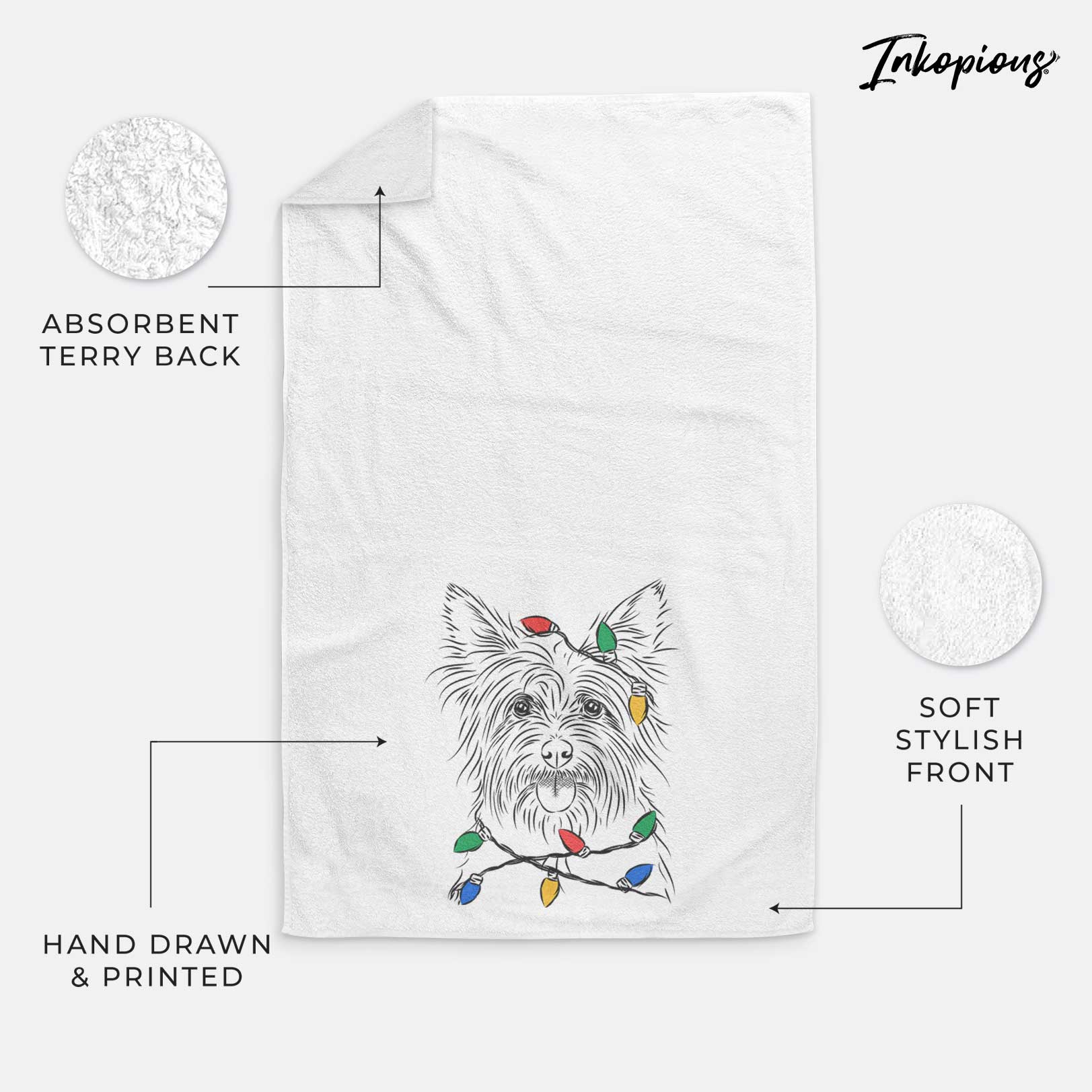 Calum the Cairn Terrier Decorative Hand Towel