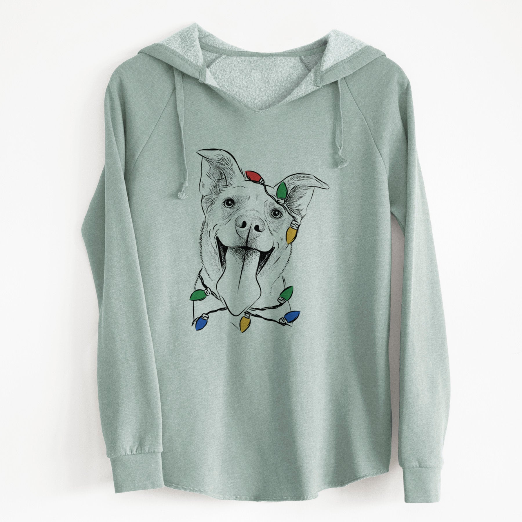 Christmas Lights Candy the Mixed Breed - Cali Wave Hooded Sweatshirt