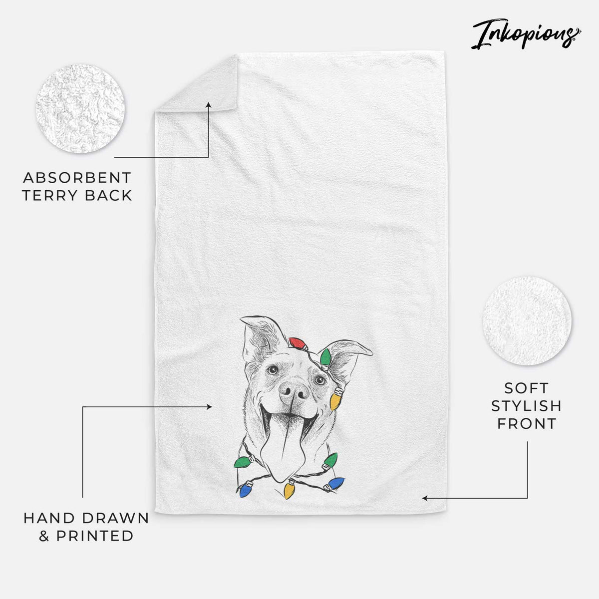 Candy the Mixed Breed Decorative Hand Towel