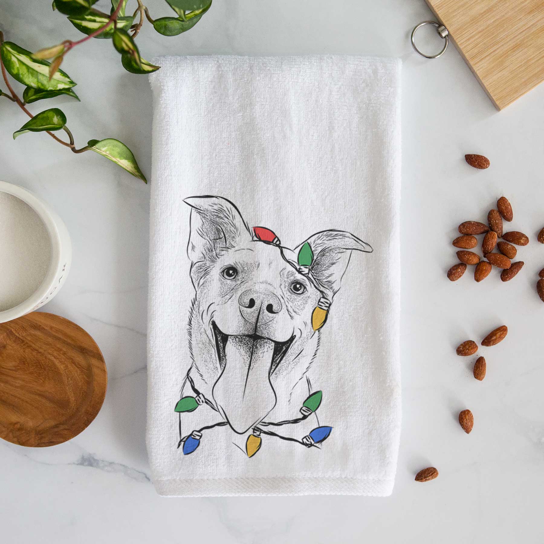 Candy the Mixed Breed Decorative Hand Towel