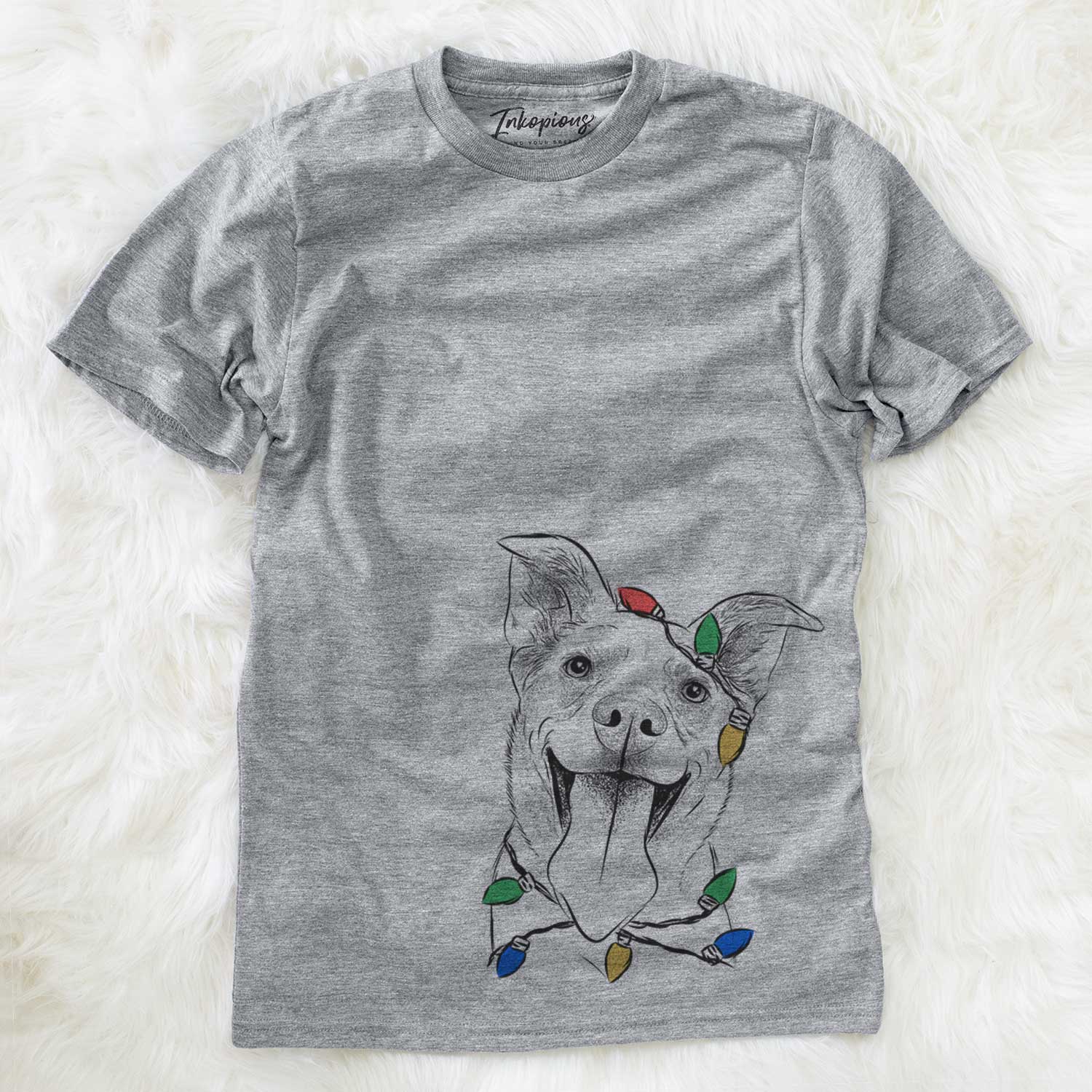 Christmas Lights Candy the Mixed Breed - Unisex Crewneck