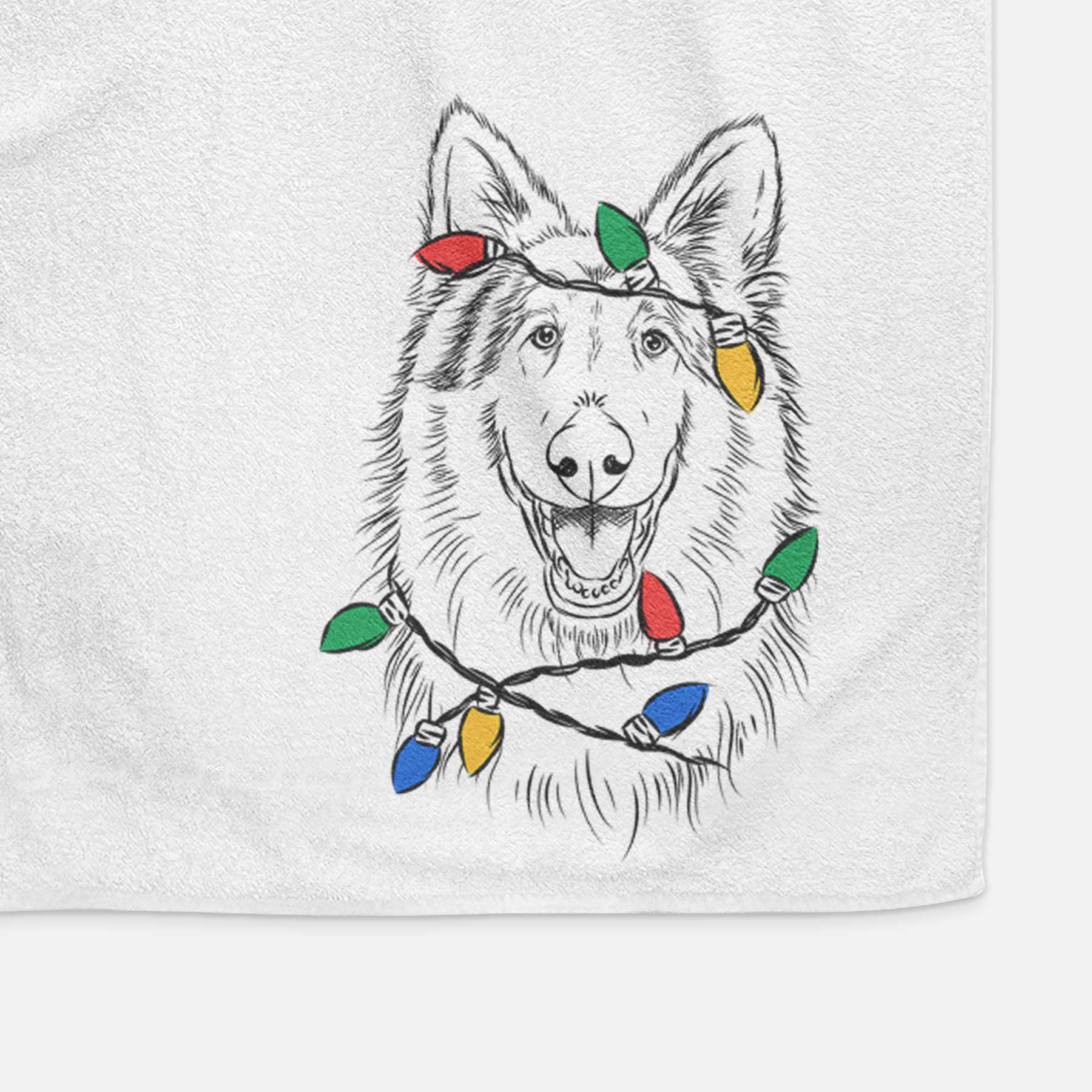 Cannon the Rough Collie Decorative Hand Towel