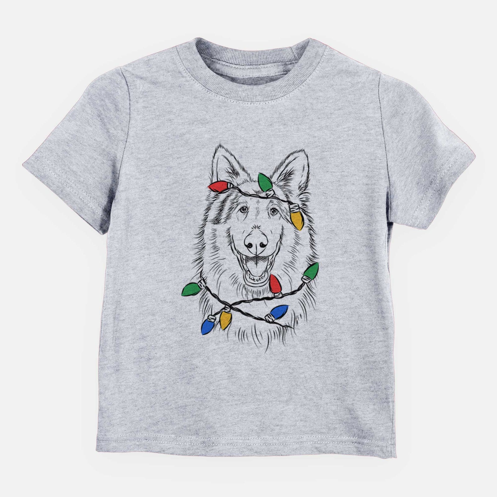 Christmas Lights Cannon the Rough Collie - Kids/Youth/Toddler Shirt