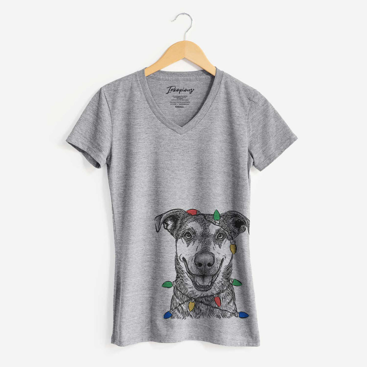Christmas Lights Case the Mixed Breed - Women's V-neck Shirt