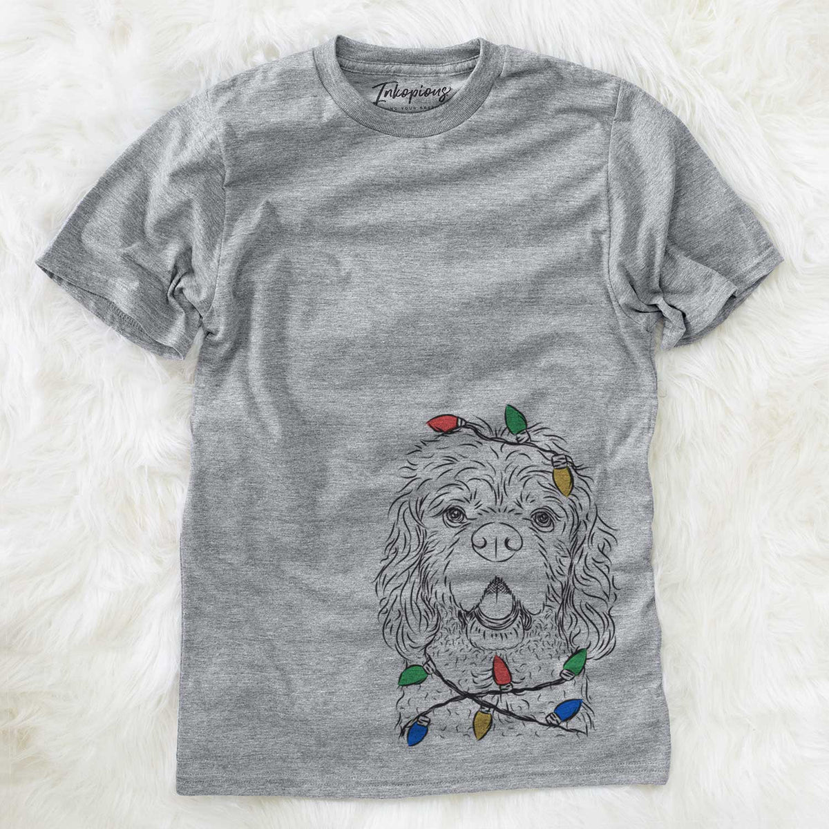 Christmas Lights Casey the American Cocker Spaniel - Unisex Crewneck