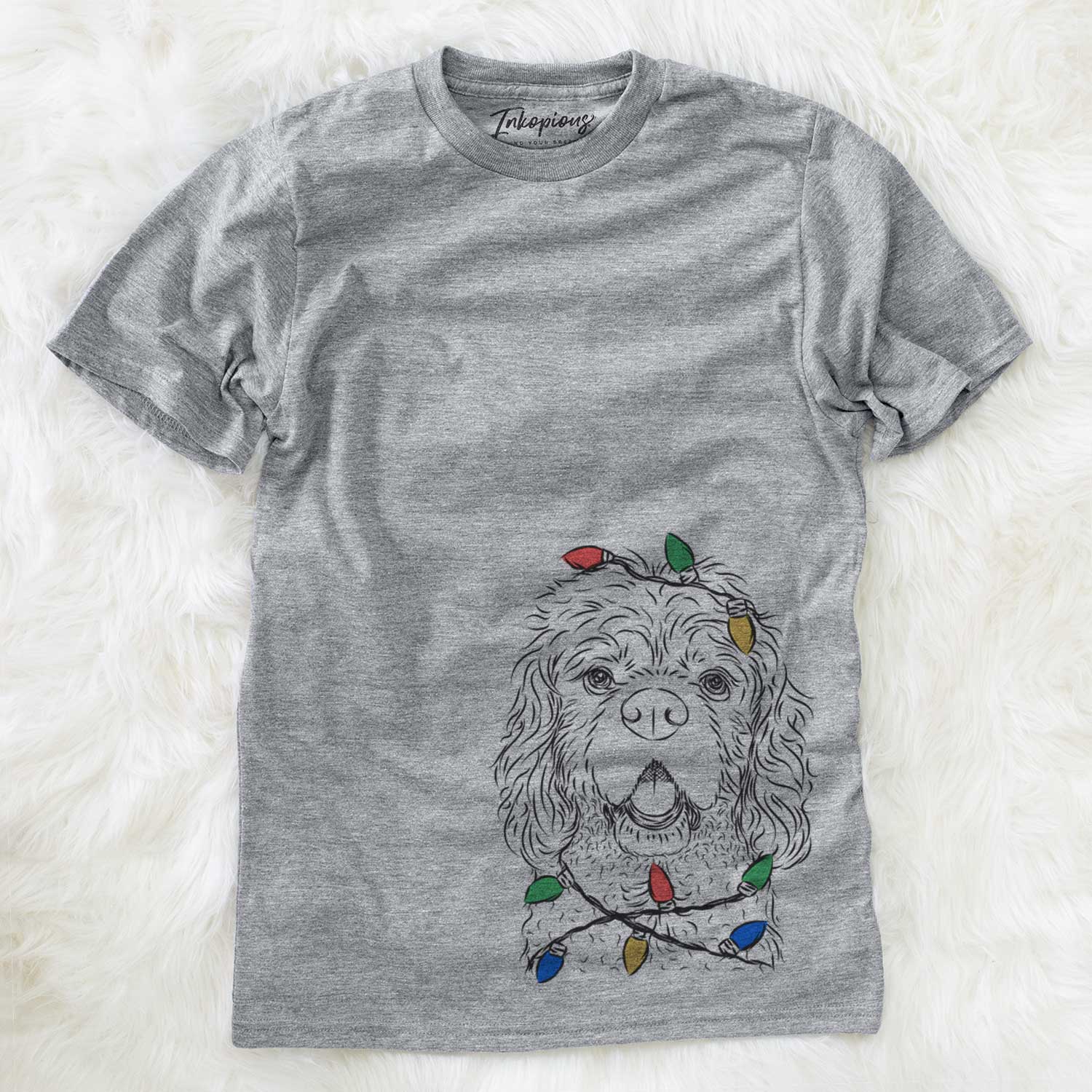 Christmas Lights Casey the American Cocker Spaniel - Unisex Crewneck