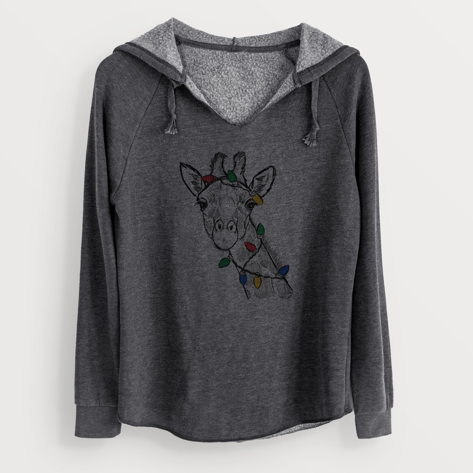 Christmas Lights Cedrick the Giraffe - Cali Wave Hooded Sweatshirt