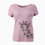 Christmas Lights Cedrick the Giraffe - Women's V-neck Shirt