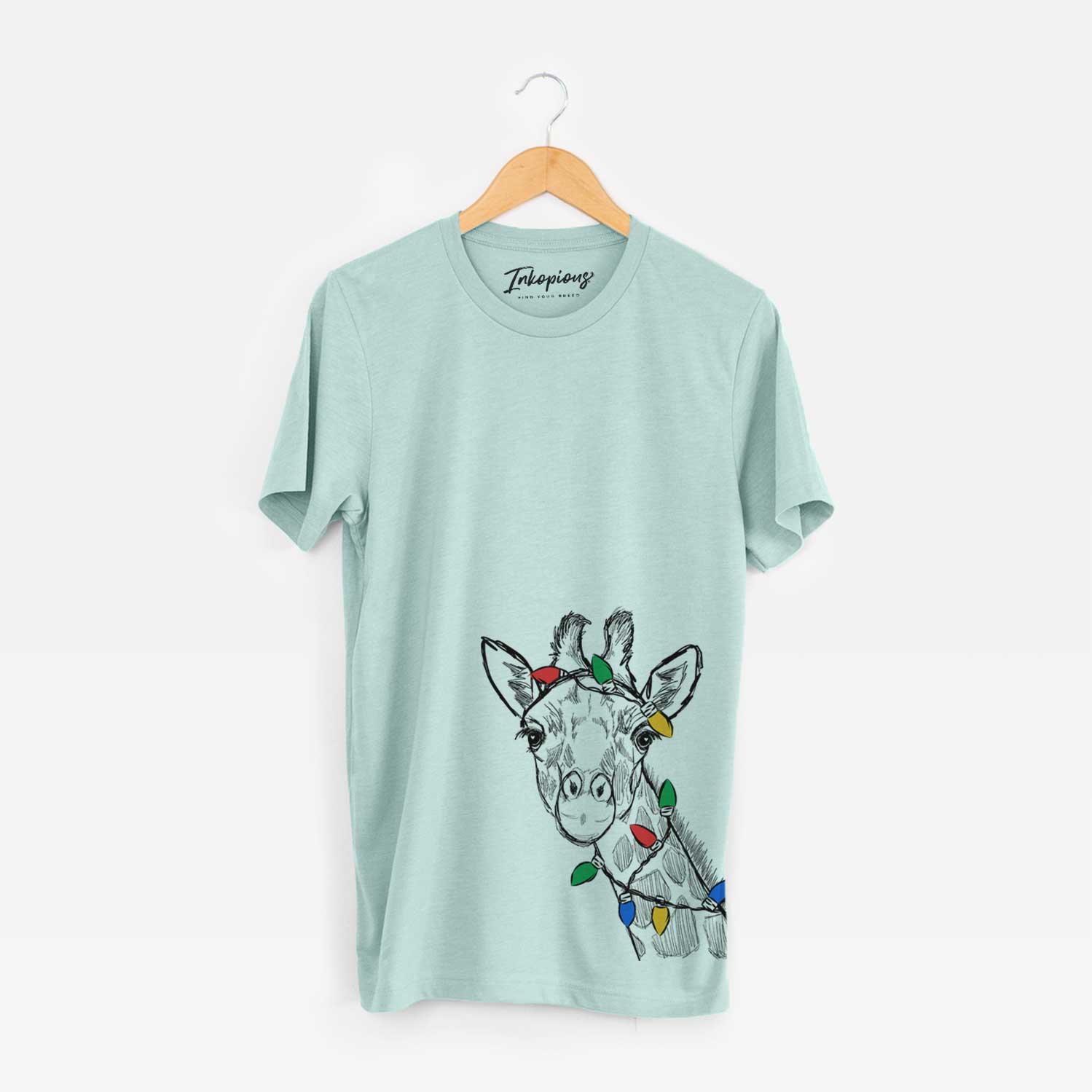 Christmas Lights Cedrick the Giraffe - Unisex Crewneck