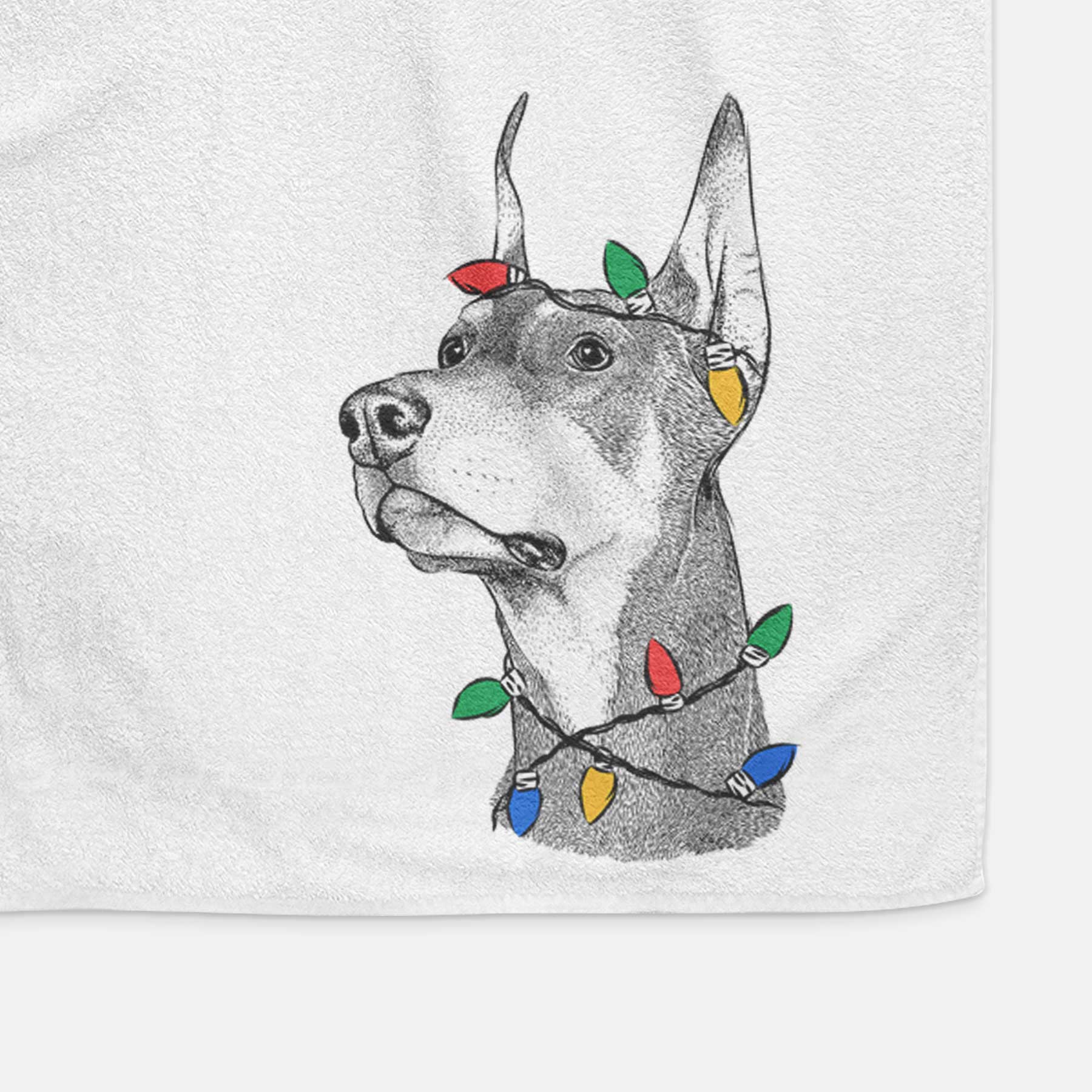 Cenza the Doberman Pinscher Decorative Hand Towel