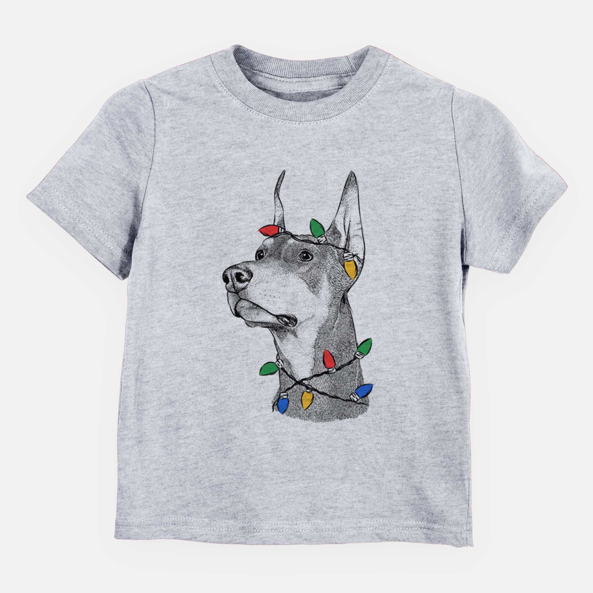 Christmas Lights Cenza the Doberman Pinscher - Kids/Youth/Toddler Shirt