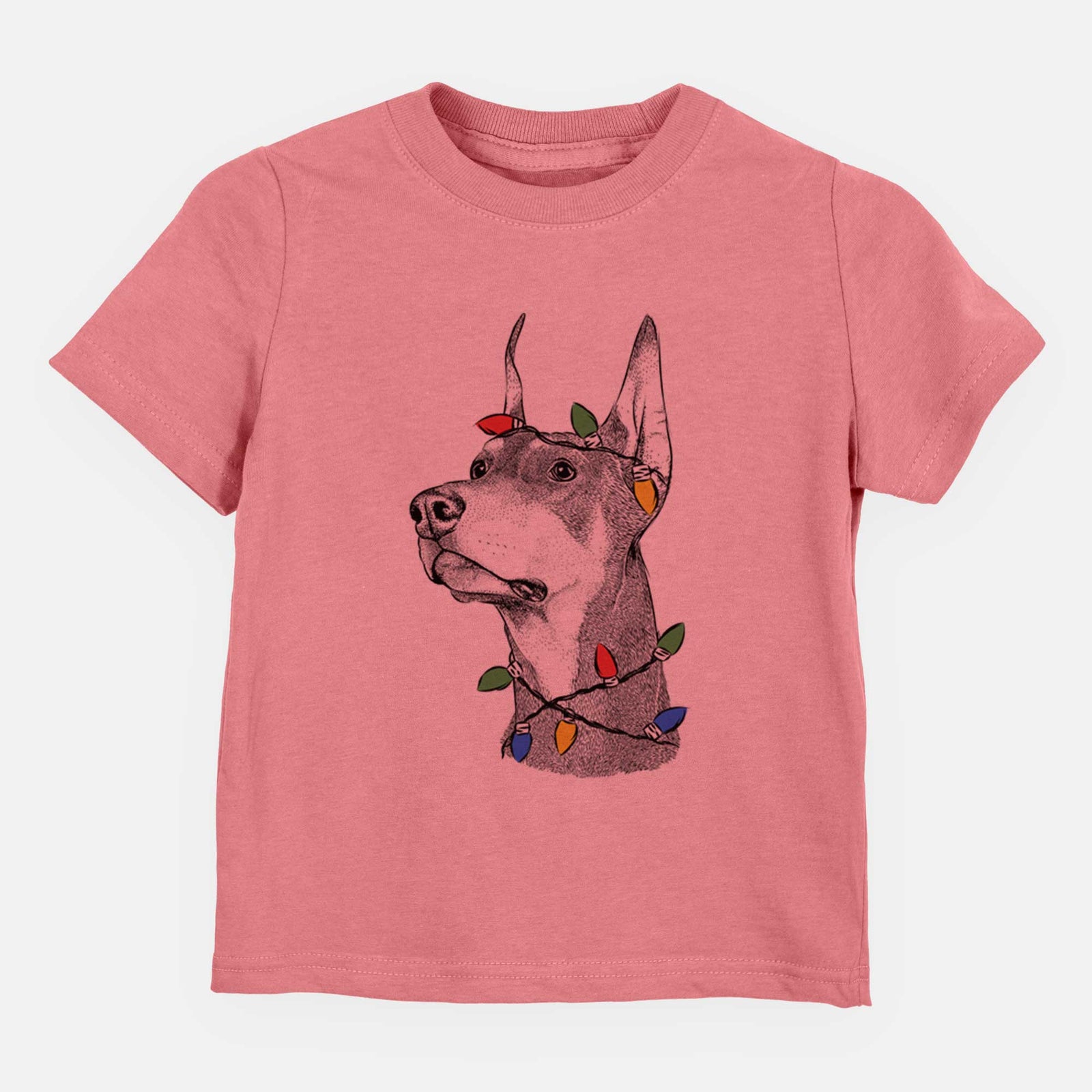 Christmas Lights Cenza the Doberman Pinscher - Kids/Youth/Toddler Shirt