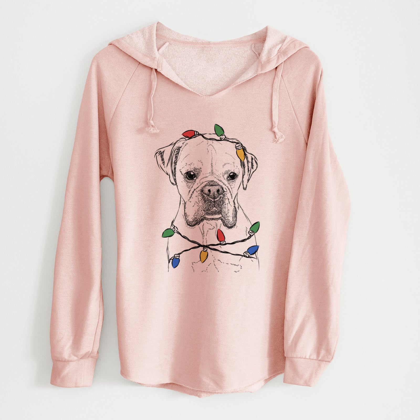 Christmas Lights Champion Bentley the Boxer - Cali Wave Hooded Sweatshirt
