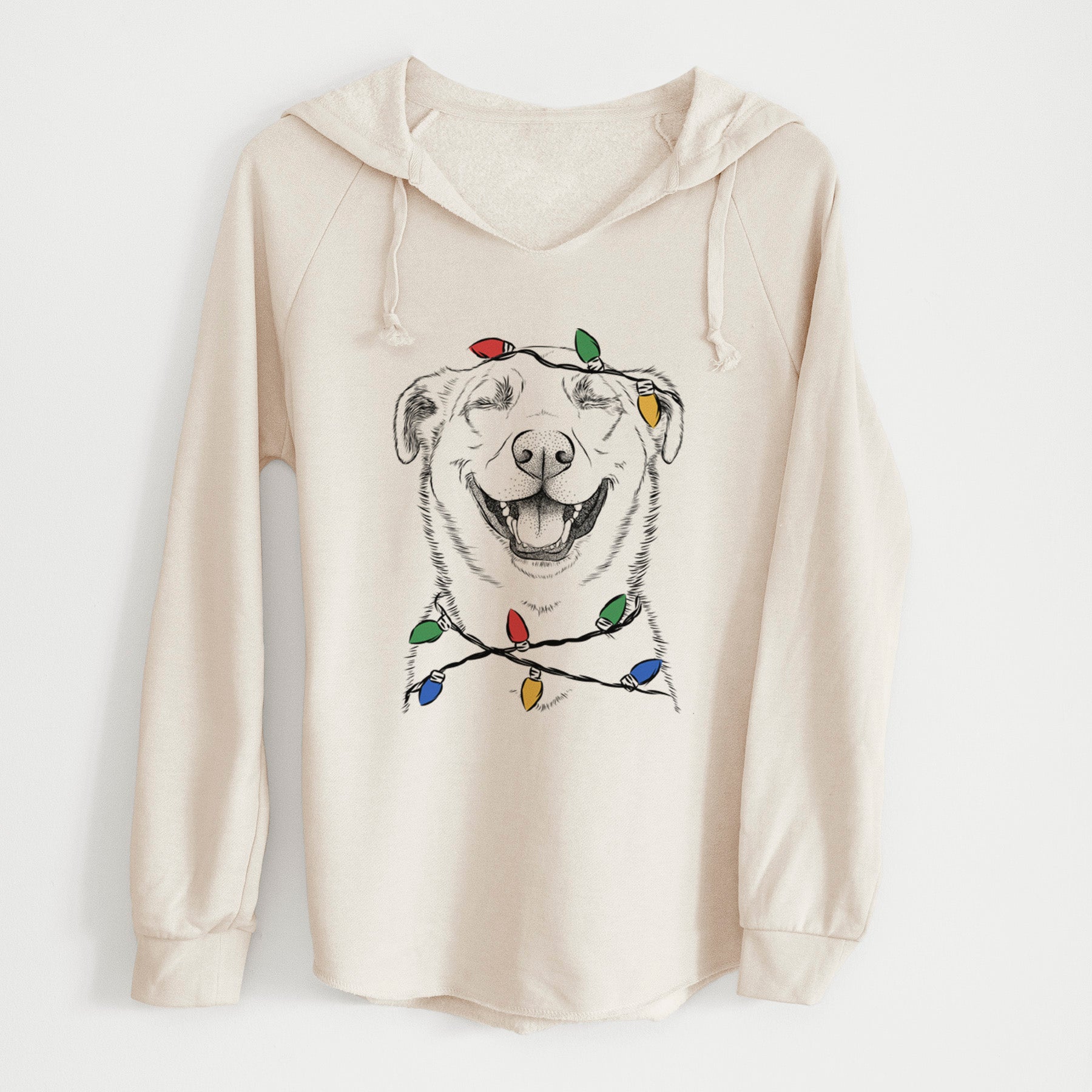 Christmas Lights Chancellor the Mixed Breed - Cali Wave Hooded Sweatshirt