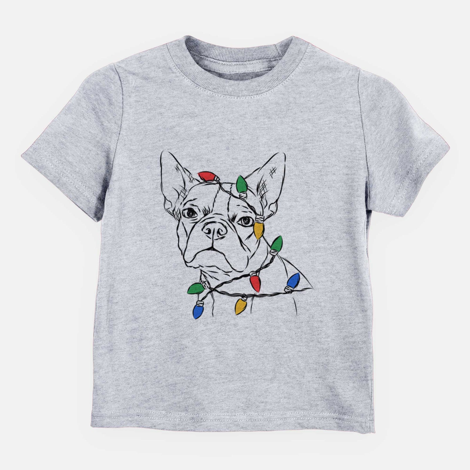 Christmas Lights Charles the Boston Terrier - Kids/Youth/Toddler Shirt