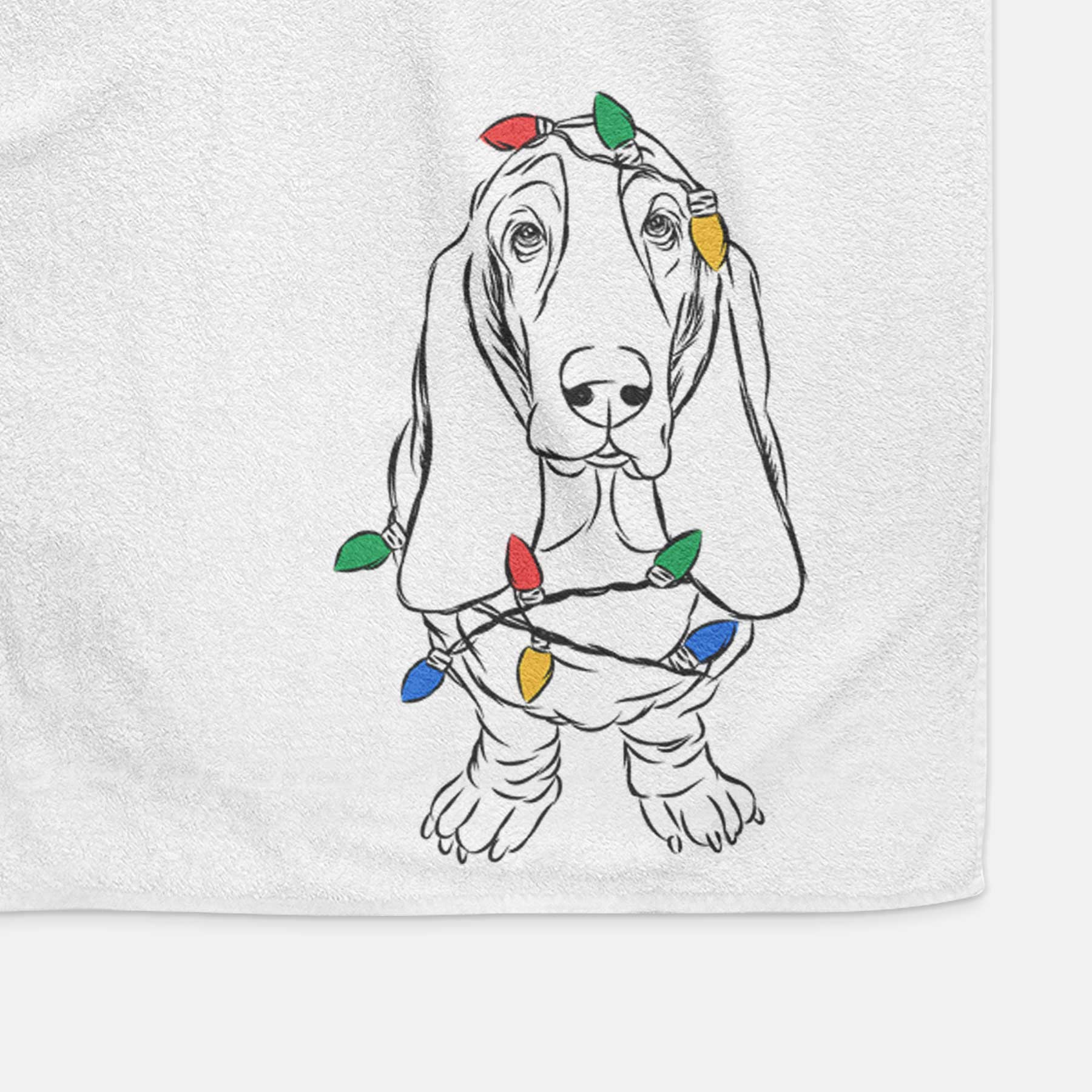 Charlie the Basset Hound Decorative Hand Towel