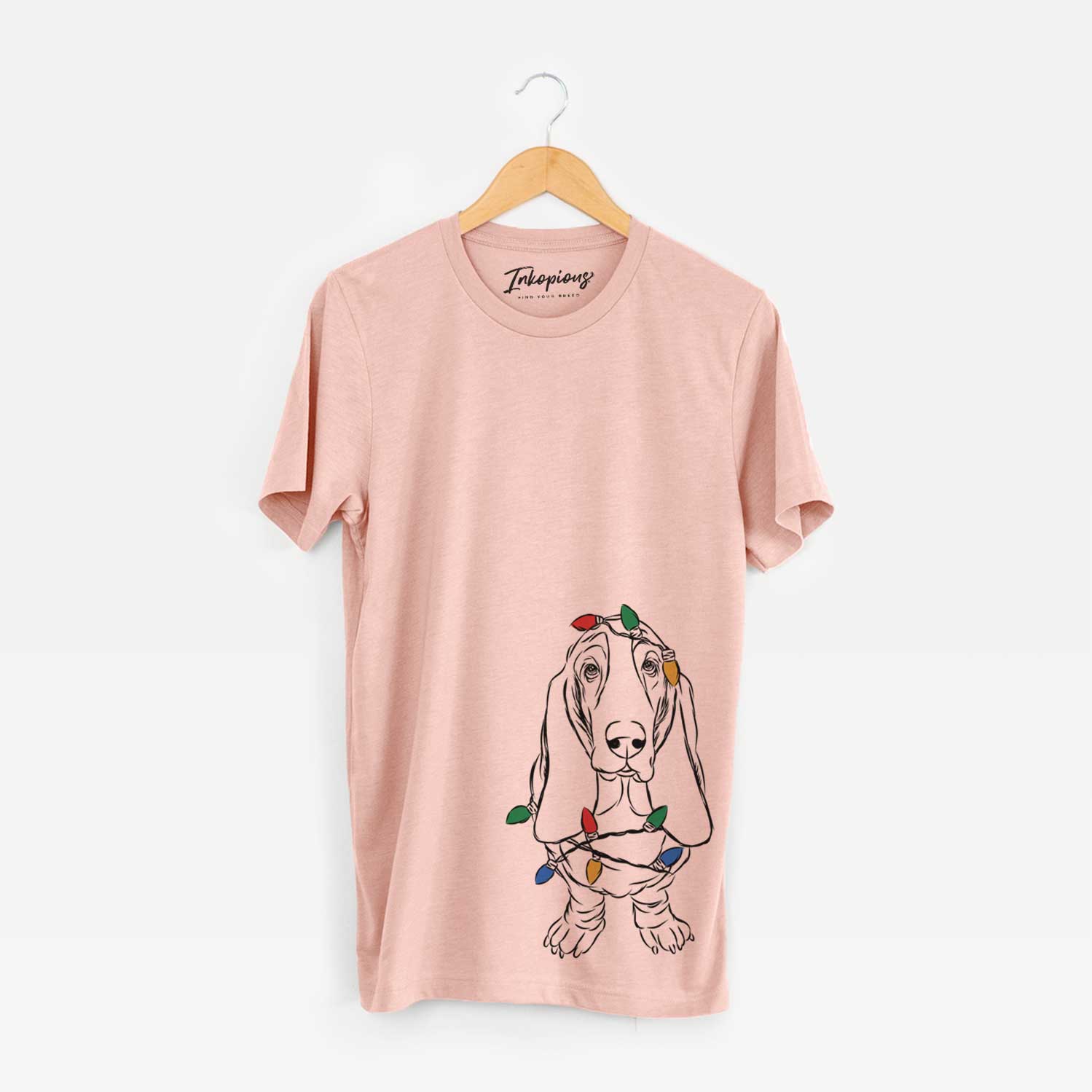 Christmas Lights Charlie the Basset Hound - Unisex Crewneck