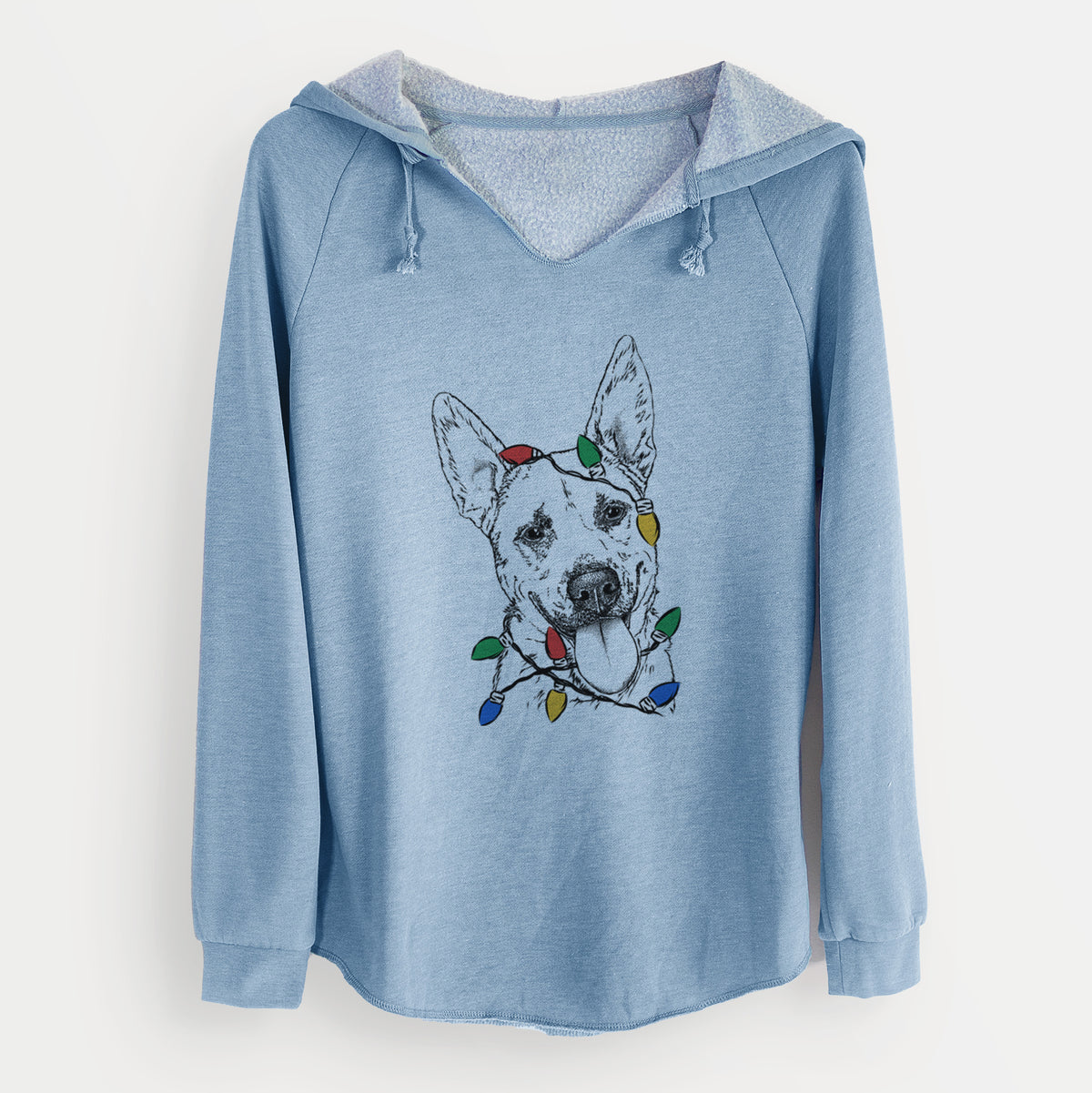 Christmas Lights Charlie the Mixed Breed - Cali Wave Hooded Sweatshirt