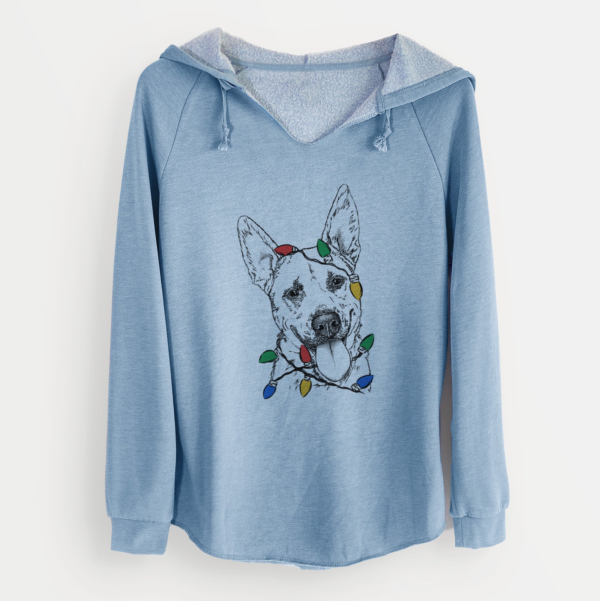 Christmas Lights Charlie the Mixed Breed - Cali Wave Hooded Sweatshirt
