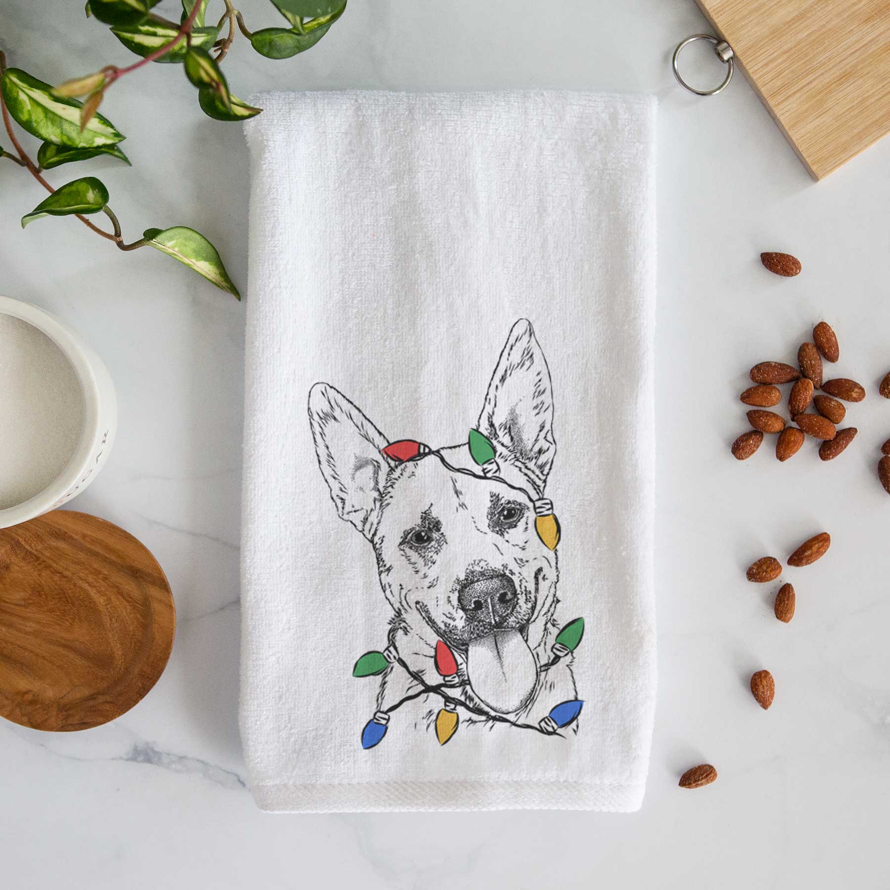 Charlie the Mixed Breed Decorative Hand Towel