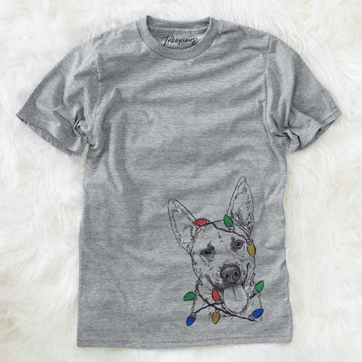 Christmas Lights Charlie the Mixed Breed - Unisex Crewneck