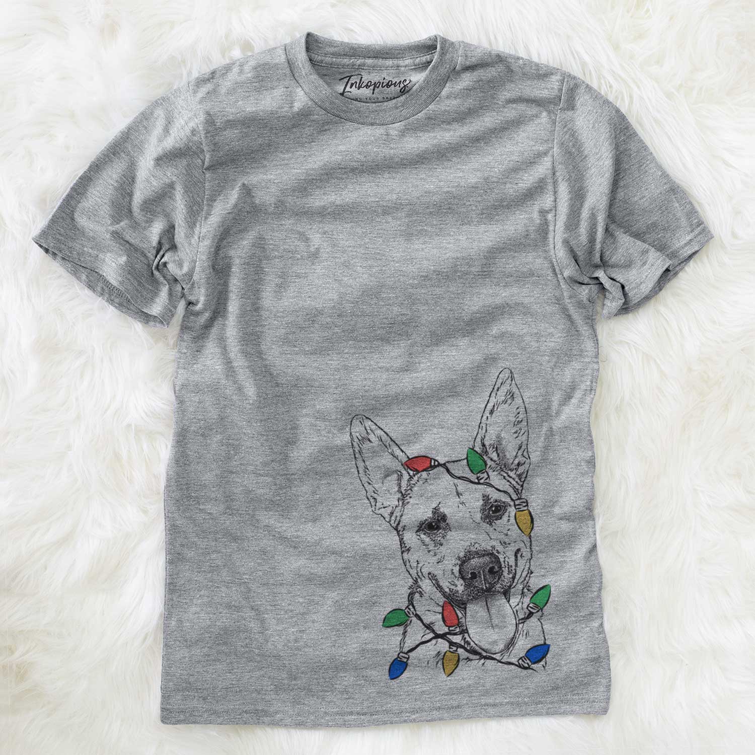 Christmas Lights Charlie the Mixed Breed - Unisex Crewneck
