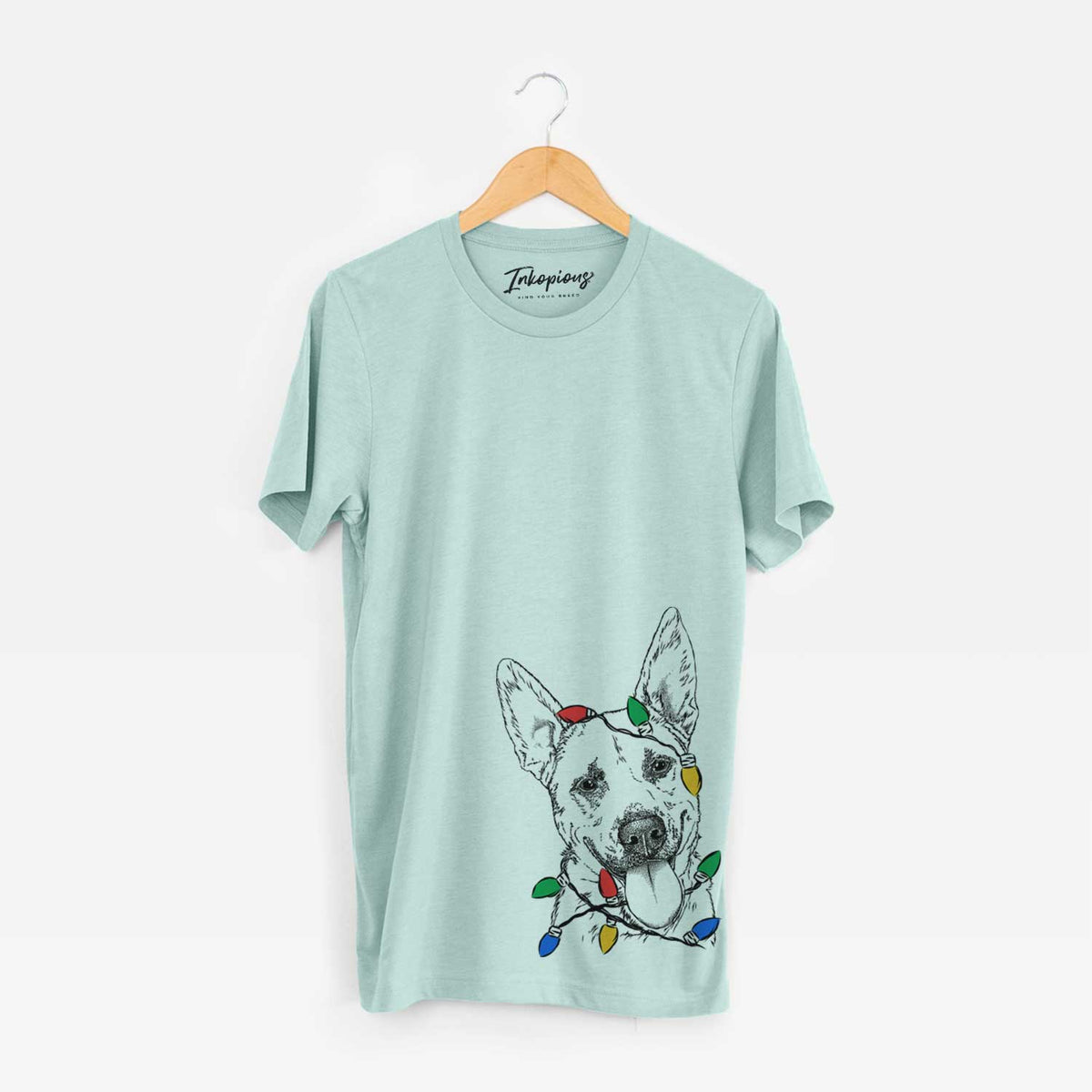 Christmas Lights Charlie the Mixed Breed - Unisex Crewneck