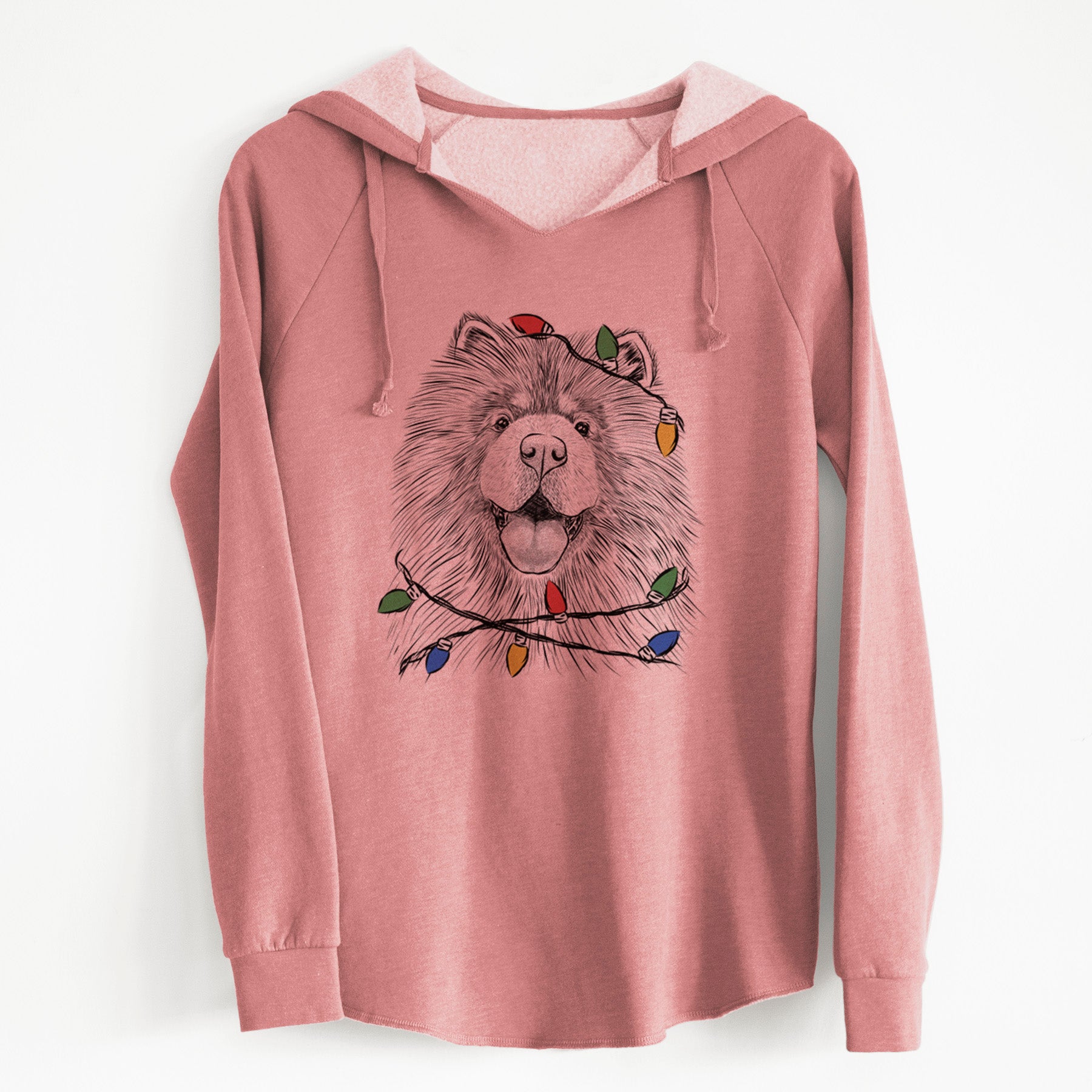 Christmas Lights Charming Charlie the Chow Chow - Cali Wave Hooded Sweatshirt